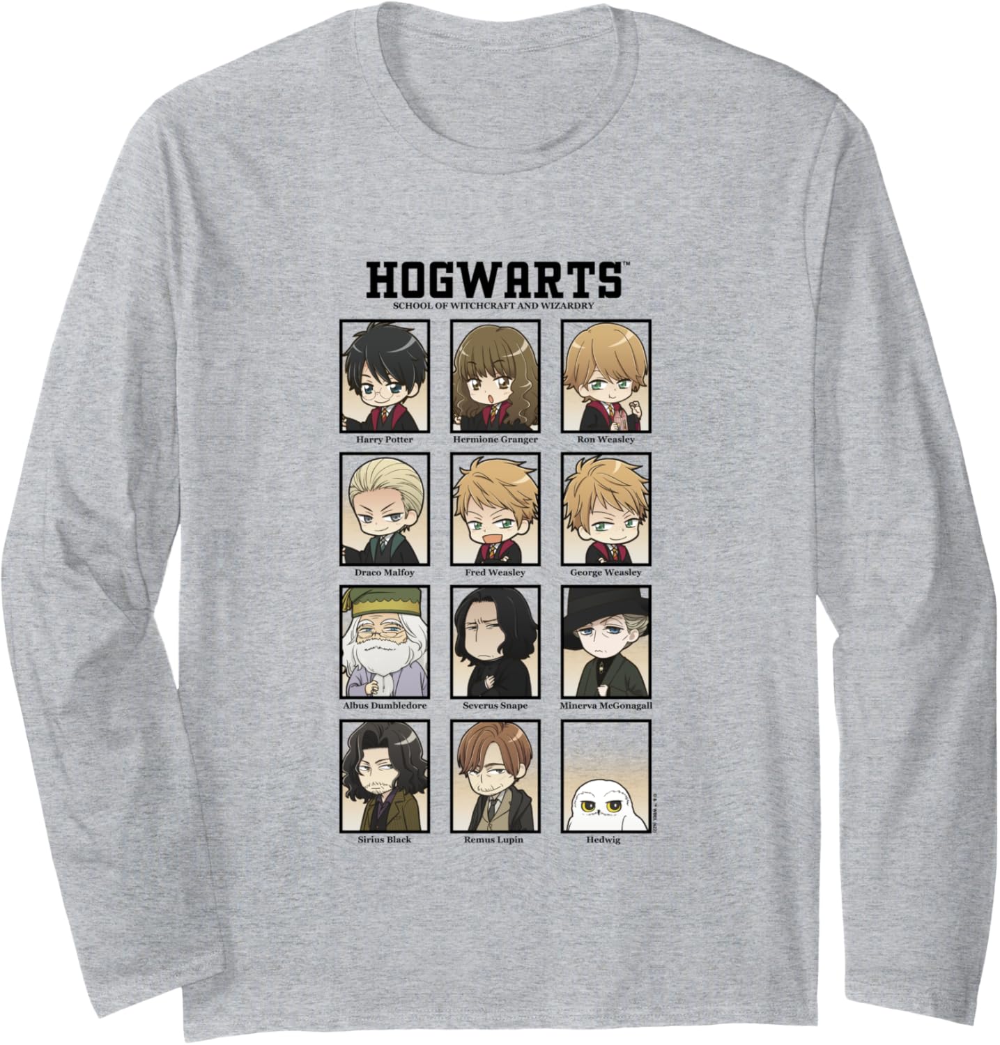 Harry Potter Hogwarts School Picture Day Chibi Box Up Long Sleeve