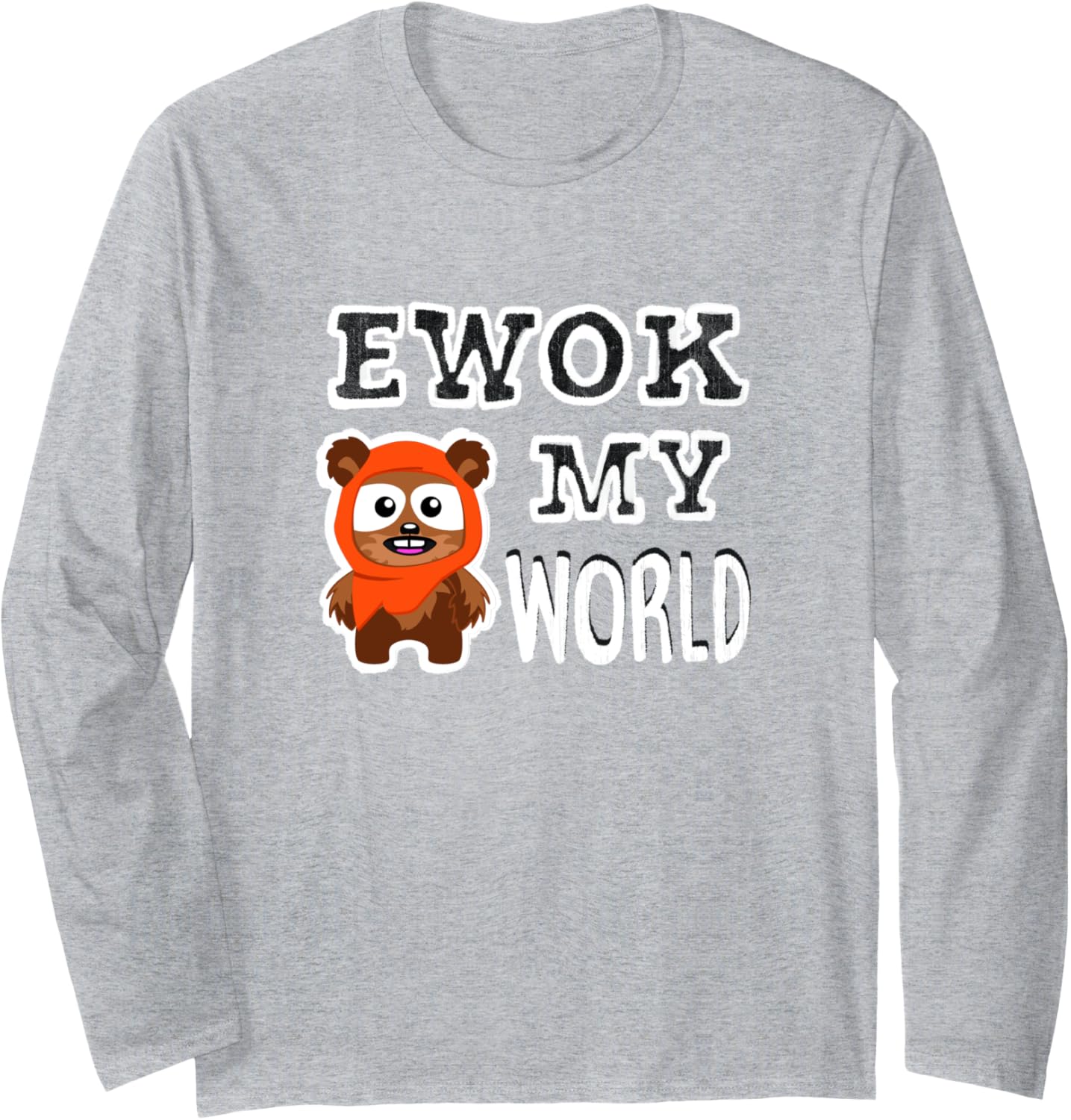 Star Wars Valentine's Day Ewok My World Chibi Logo Long Sleeve