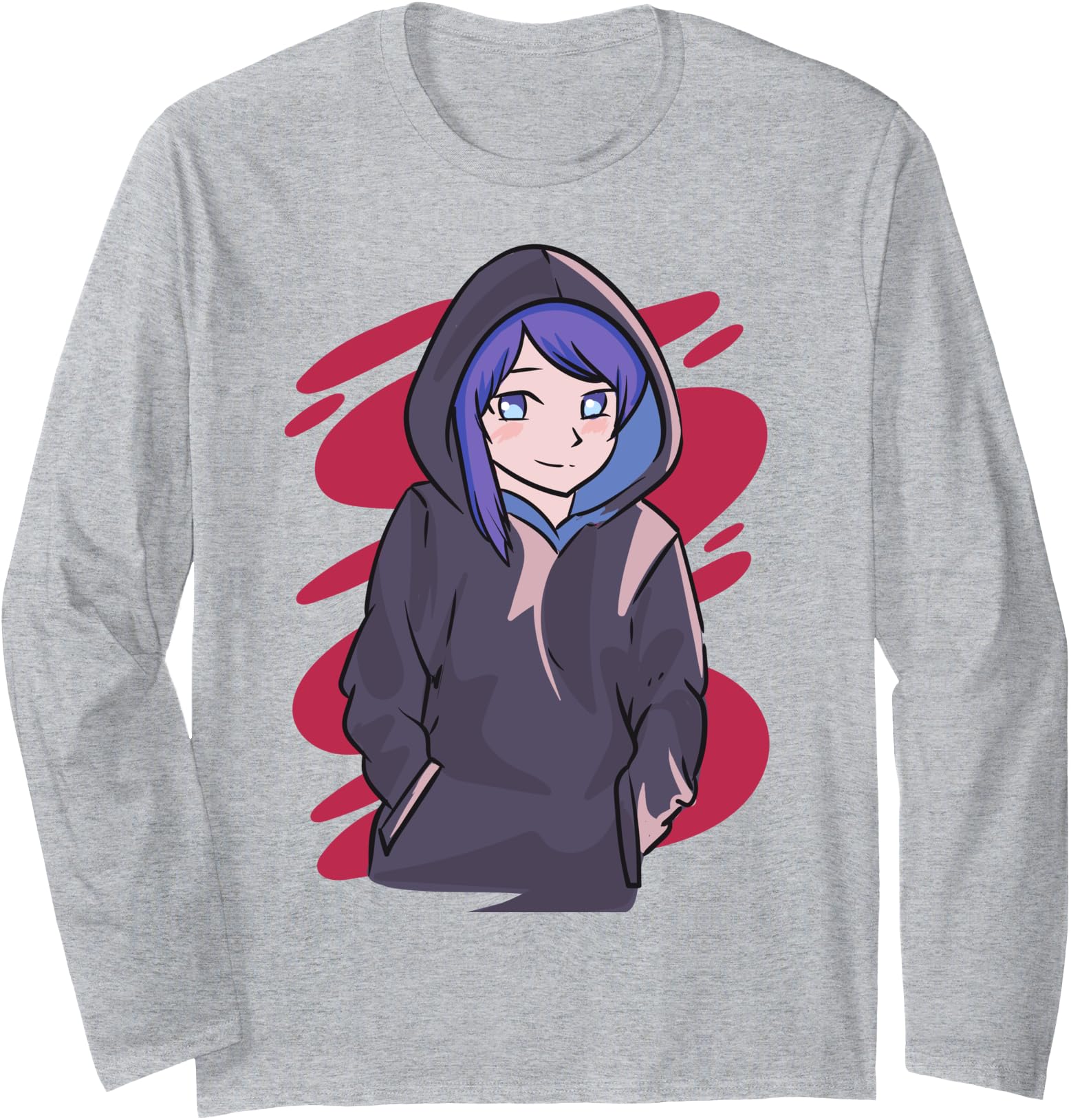 Japan Culture Art Anime Otaku Hoodie Girl Aesthetic Long Sleeve