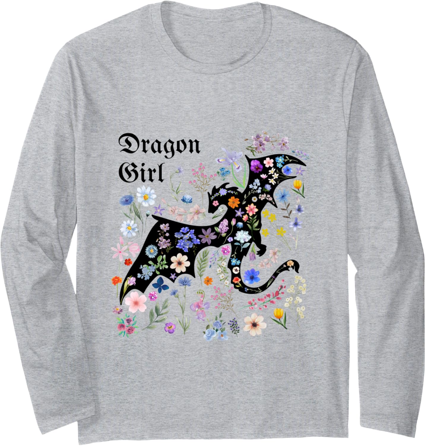 Women & Girls Floral Dragon Girl Matching Long Sleeve