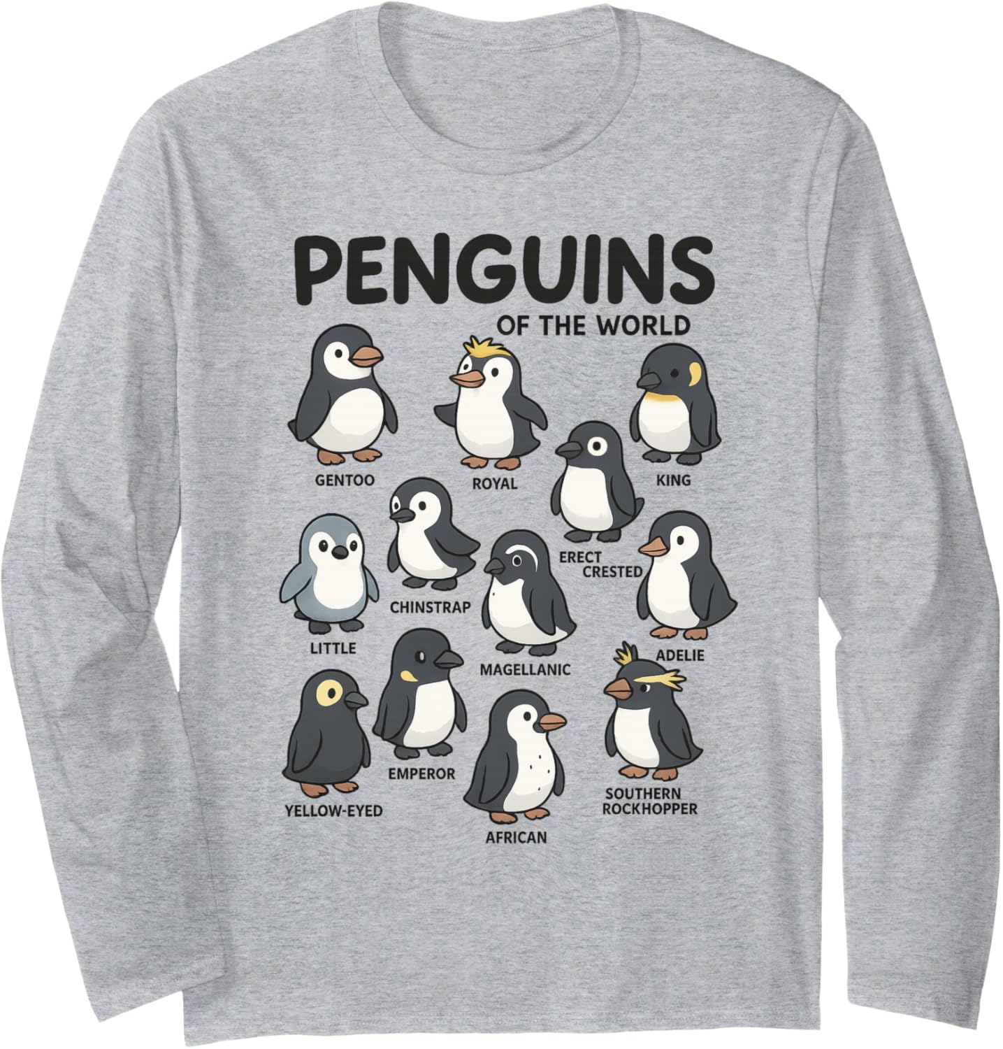 Penguins Of The World Long Sleeve