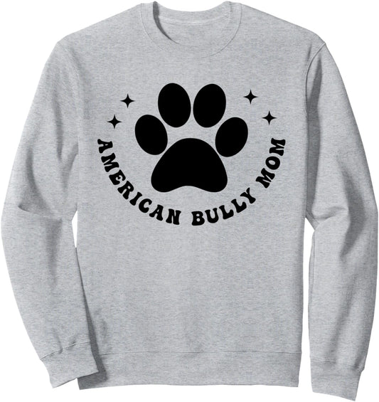 American Bully Mom Dog Mom Fur Mama Retro Groovy Sweatshirt