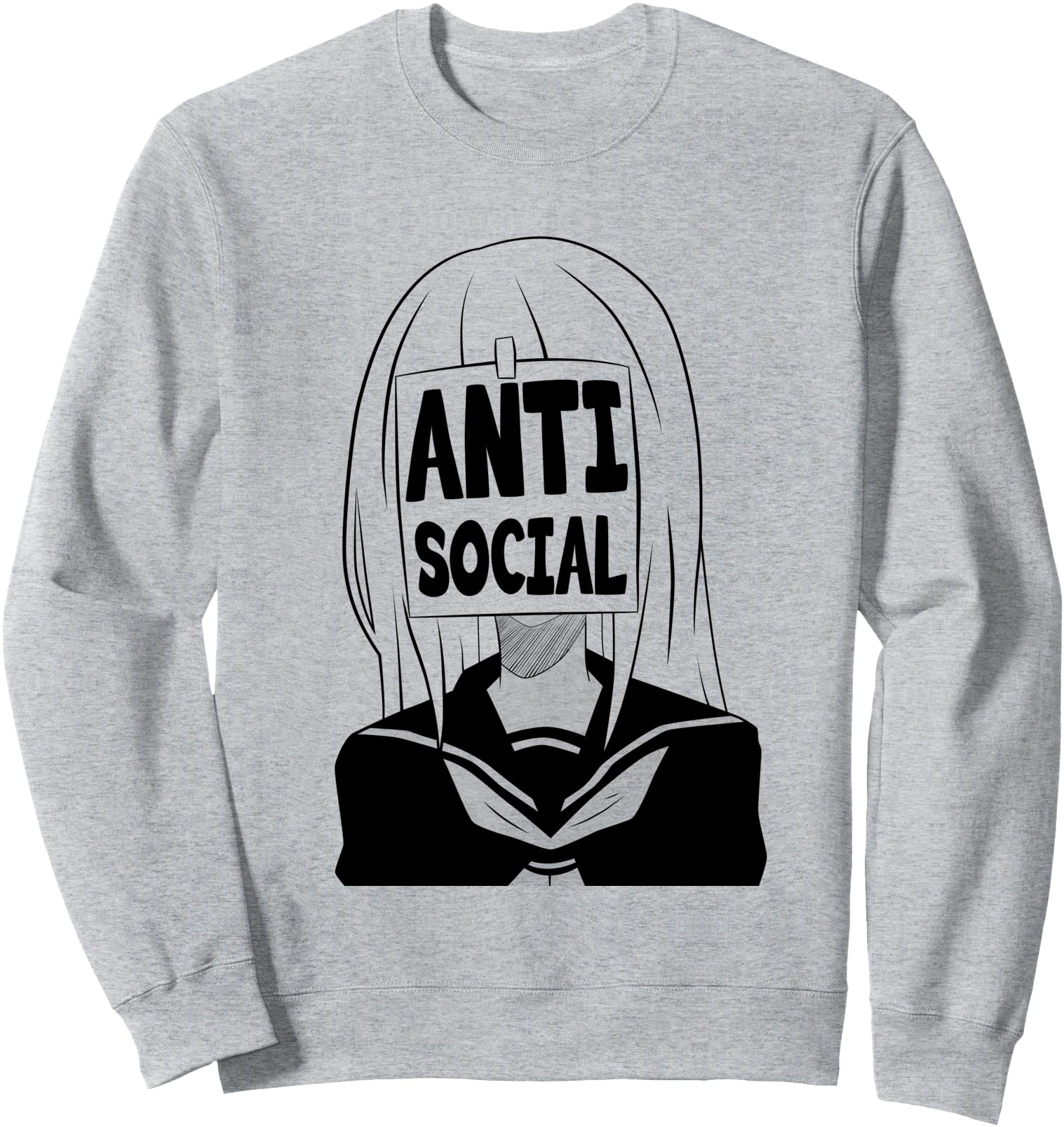 Anti Social Anime Girl, Otaku Kawaii Manga, Waifu Japanese Sweatshirt