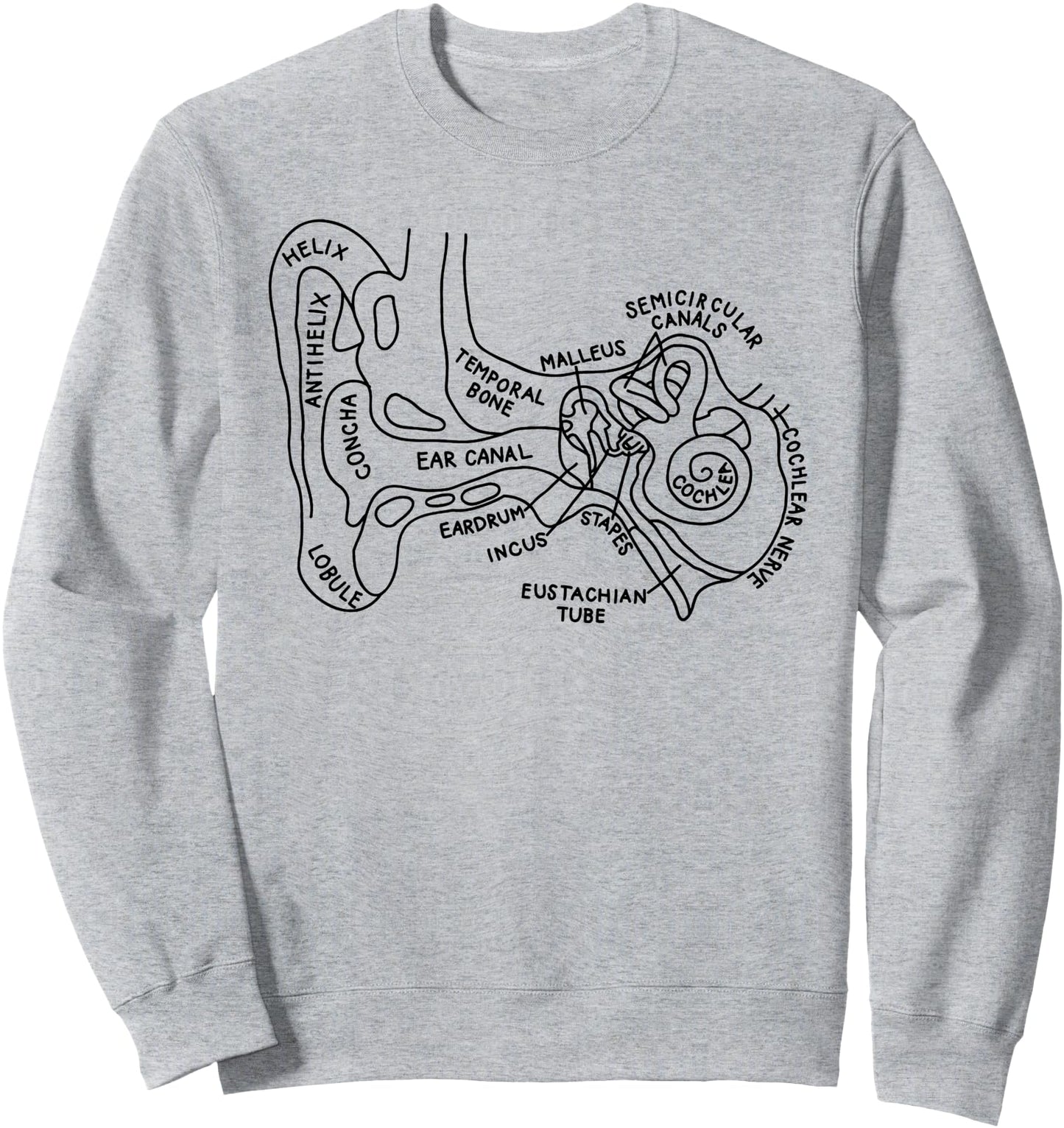 Inner Ear Anatomy Audiology Audiologist Vestibular Therapist Sweatshirt