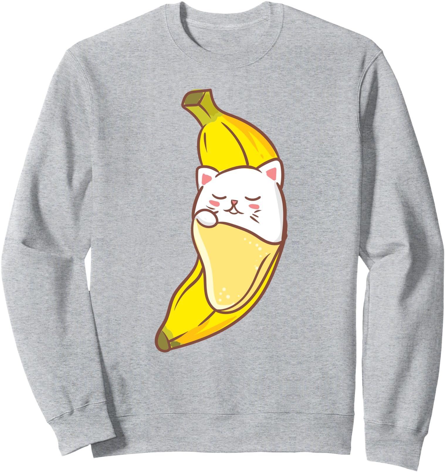 Banana Cat Kitten - Cute Kawaii Anime - Aesthetic Japanese Sweatshirt