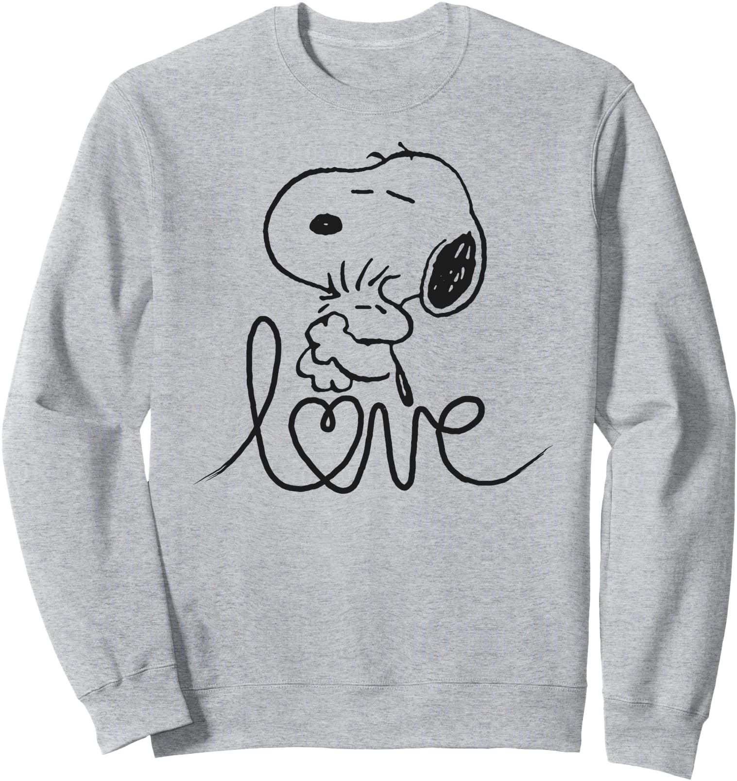 Peanuts Snoopy And Woodstock Love Outline Sweatshirt