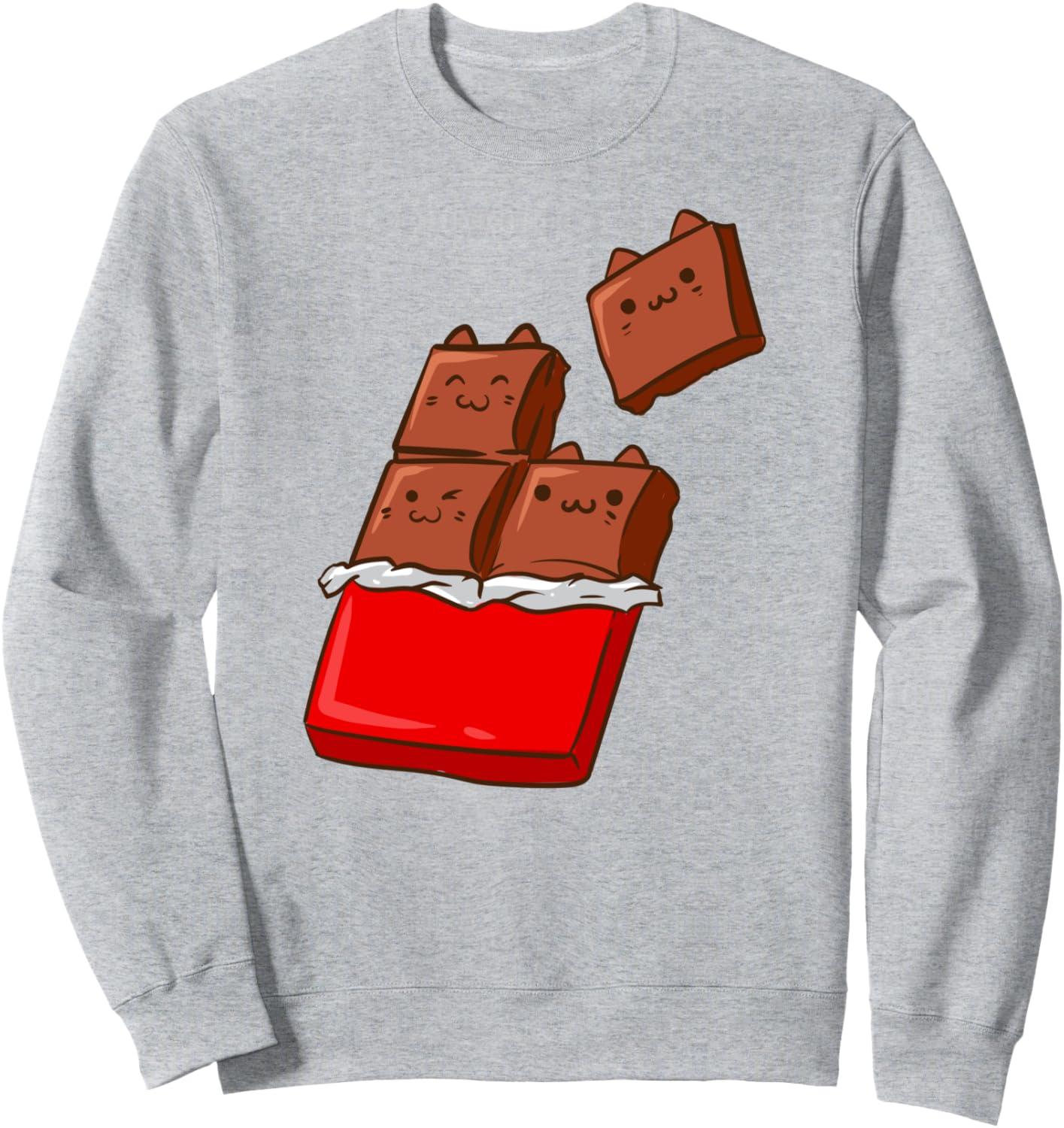 Milk Chocolate Bar Cats Kitten - Cute Kawaii Anime Kawaii Sweatshirt