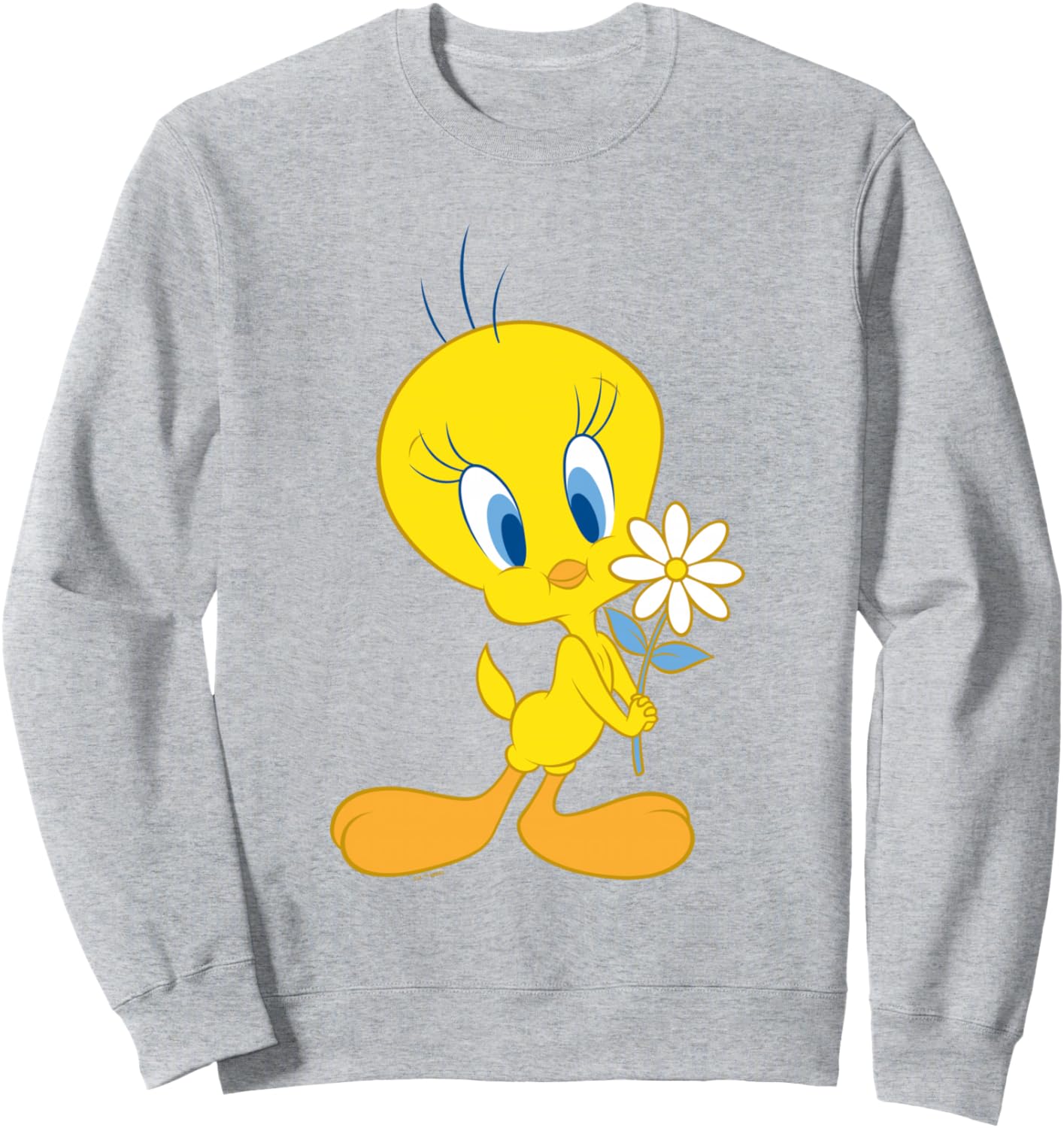 Looney Tunes Cute Tweety Bird Holding A Flower Logo Sweatshirt