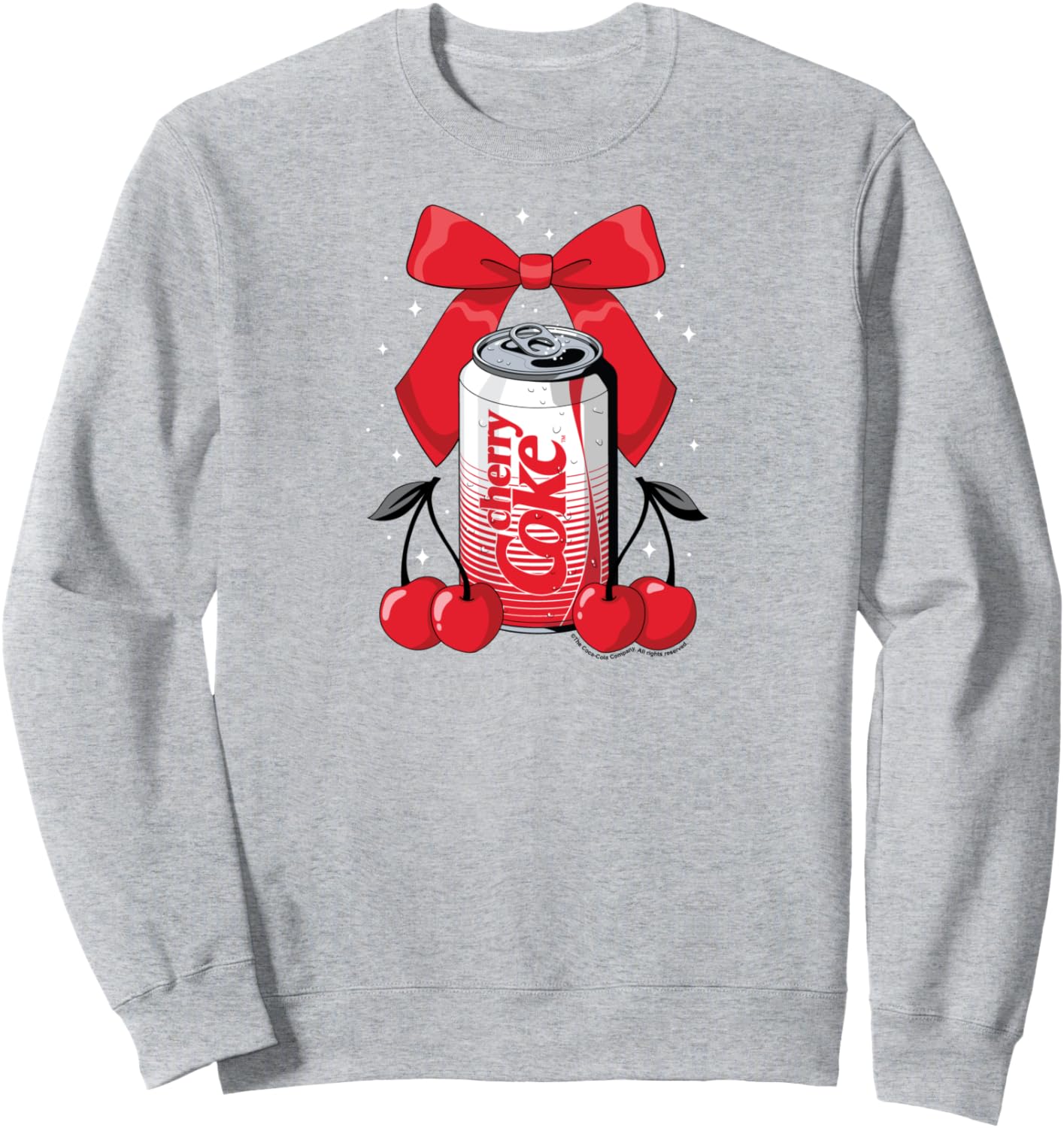 Cherry Coke - Can with Red Coquette Bow and Cherries Sweatshirt