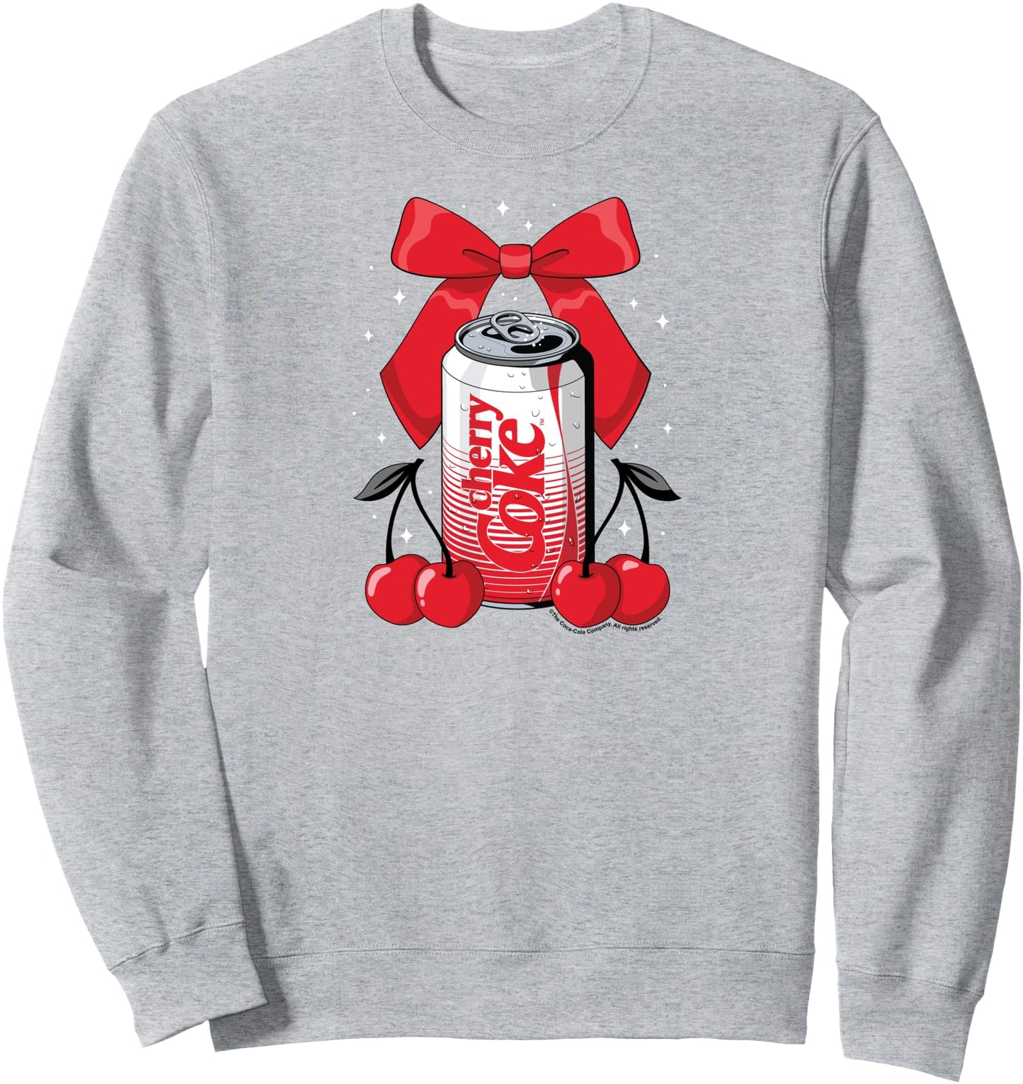 Cherry Coke - Can with Red Coquette Bow and Cherries Sweatshirt