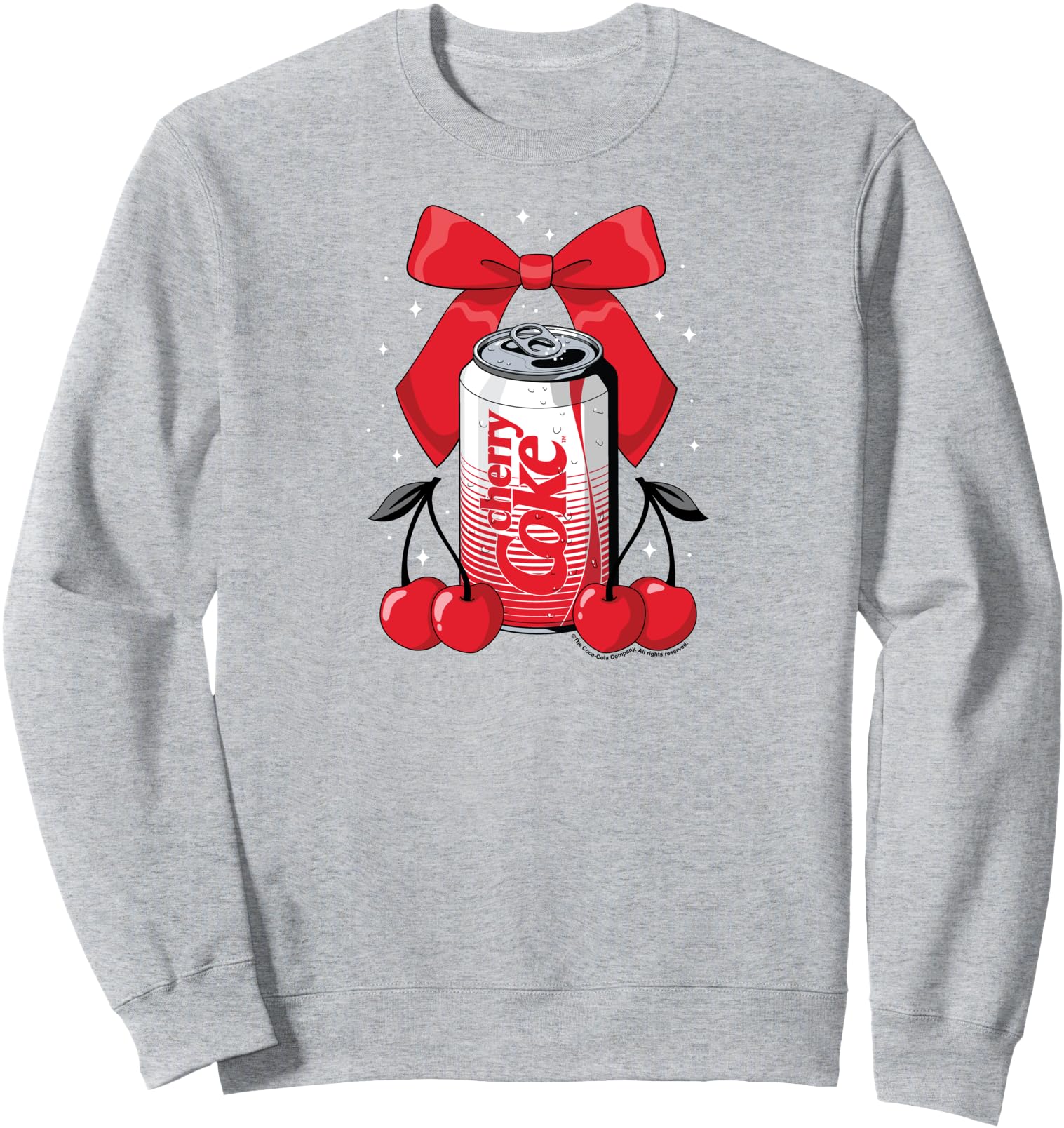 Cherry Coke - Can with Red Coquette Bow and Cherries Sweatshirt