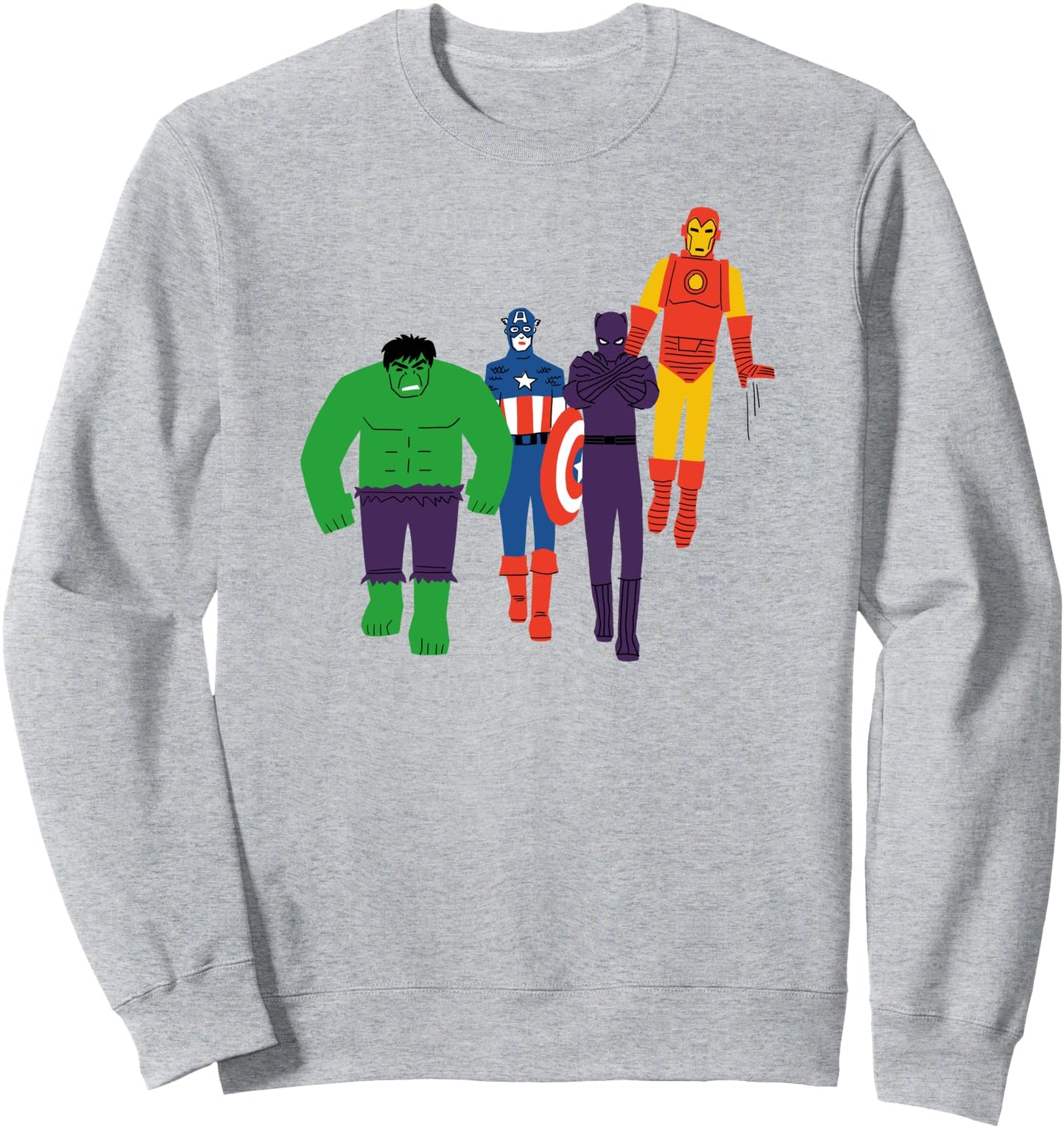 Amazon Essentials Marvel Avengers Flat and Stylized Heroes Sweatshirt