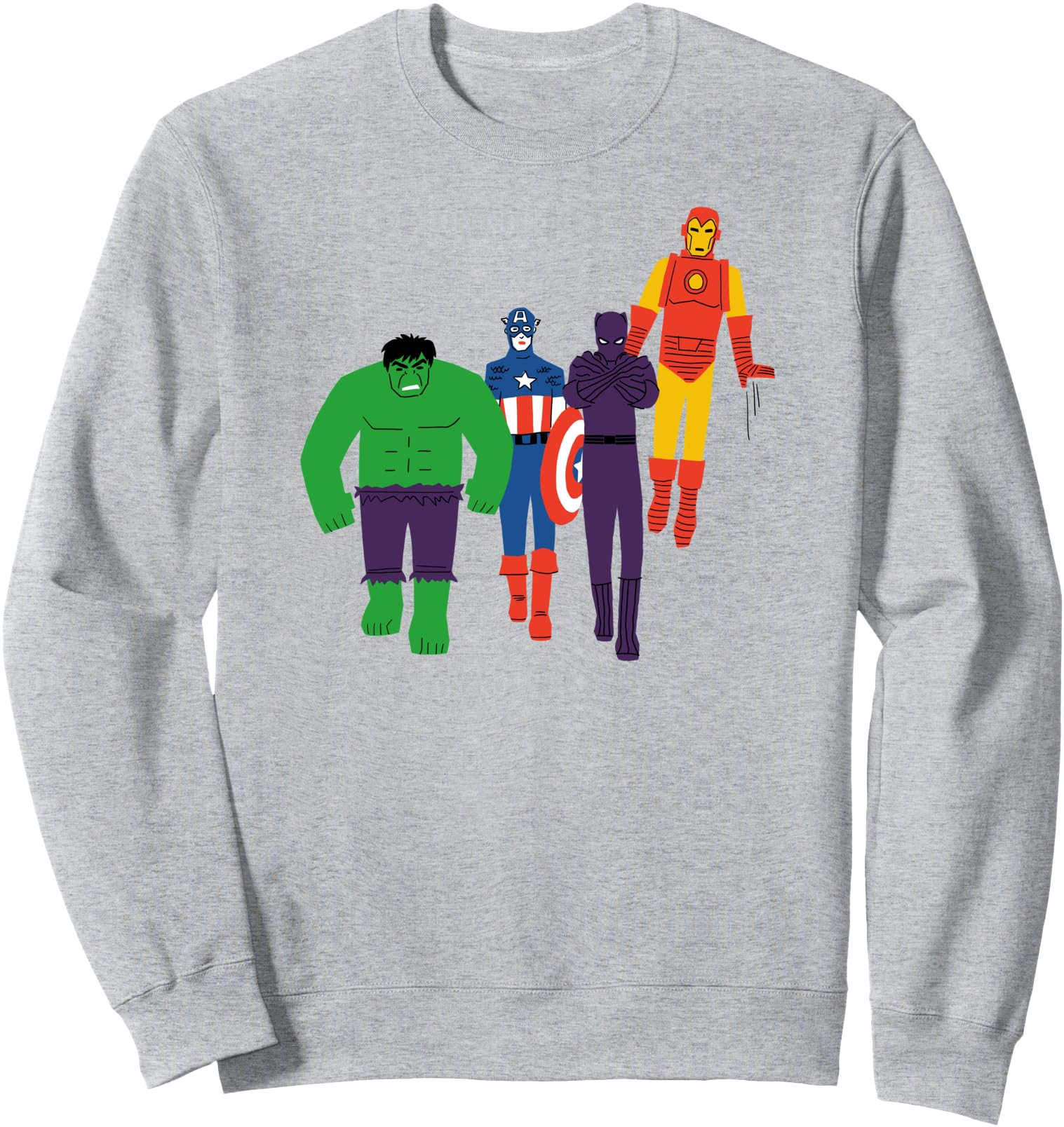 Amazon Essentials Marvel Avengers Flat and Stylized Heroes Sweatshirt