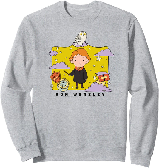 Amazon Essentials Harry Potter Ron Weasley Icons Cartoon Portrait Sweatshirt