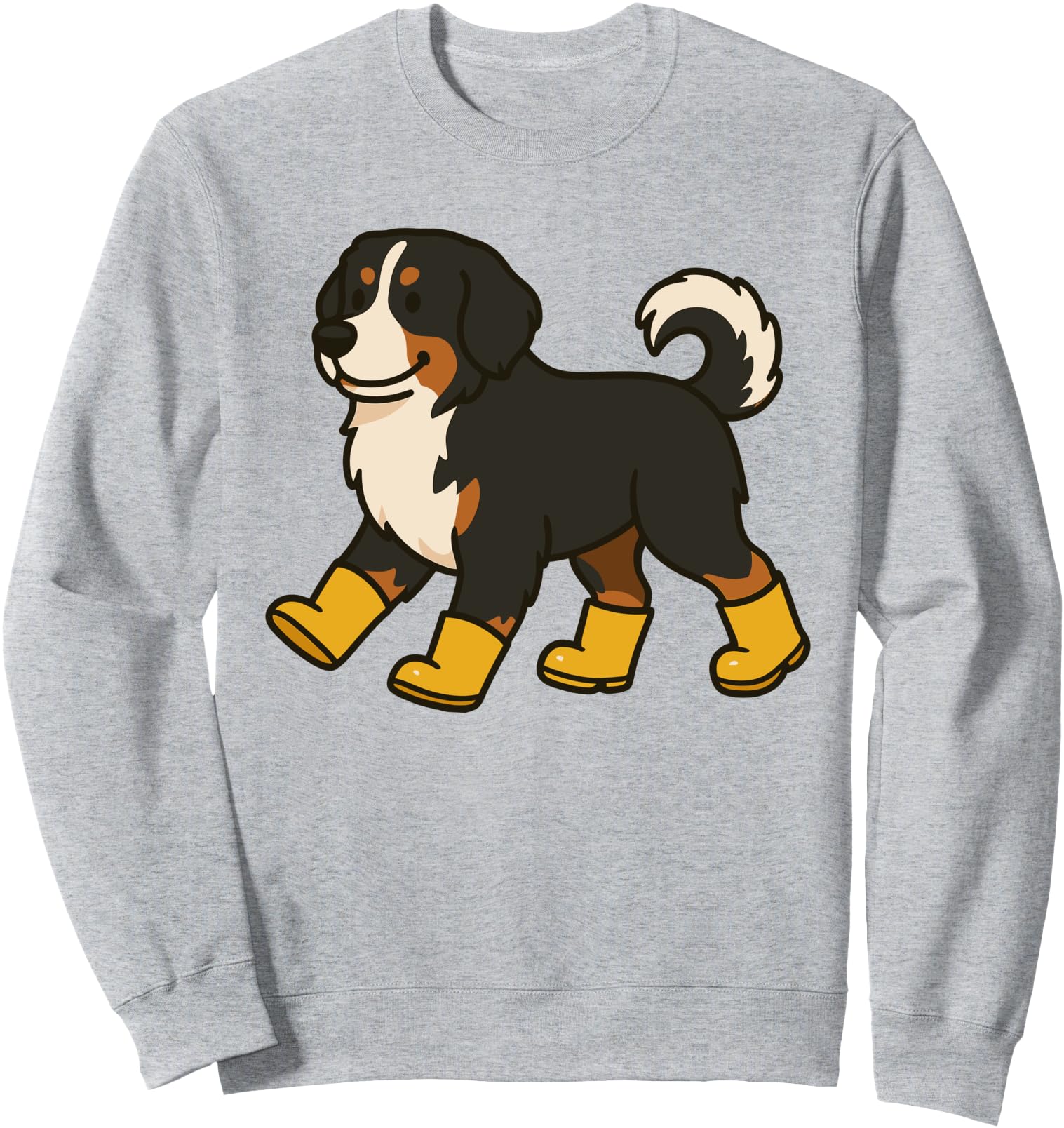 Cute Bernese Mountain Dog in Rain Boots Berner Lovers Sweatshirt