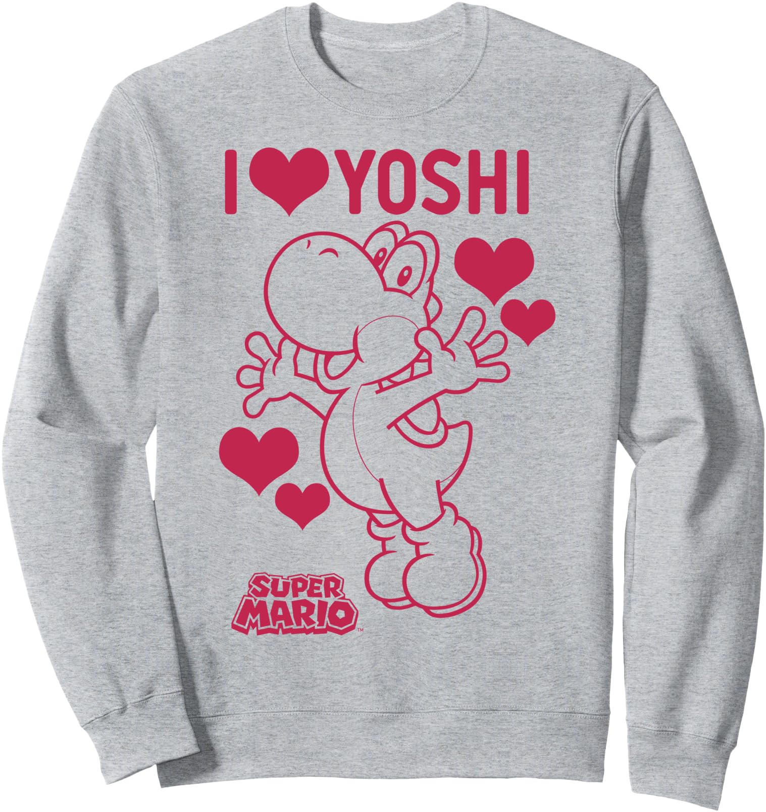 Super Mario I Love Yoshi Outline Logo Sweatshirt