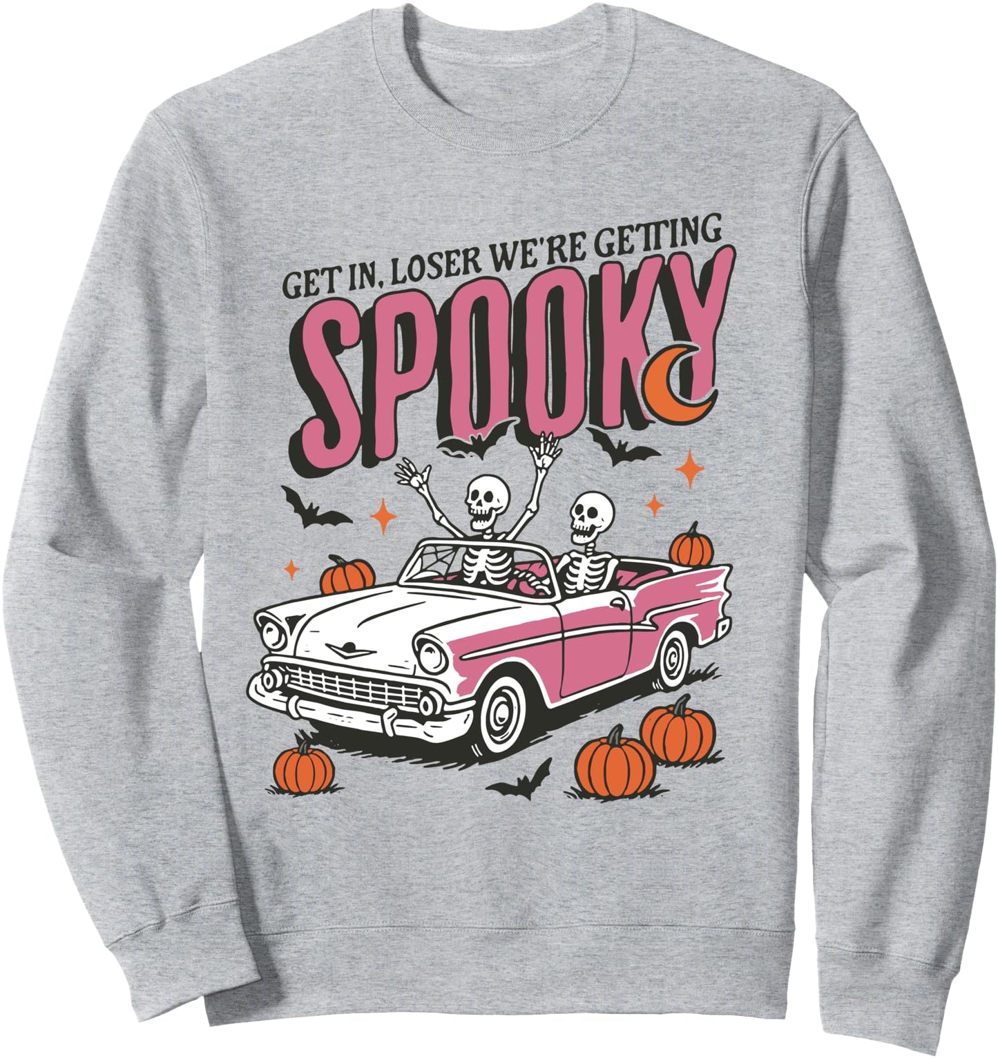 Retro Get In Losers We're Getting Spooky, Funny Halloween Sweatshirt