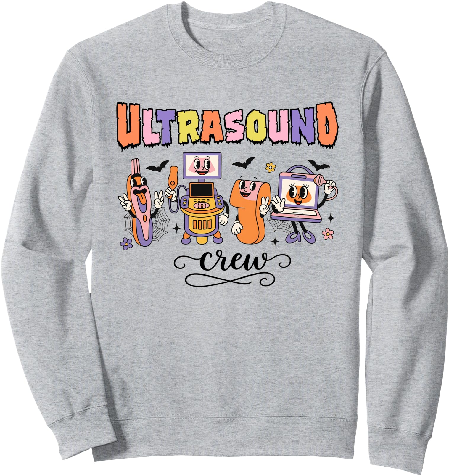 Retro Ultrasound Crew Halloween Rad Tech Sonography Student Sweatshirt