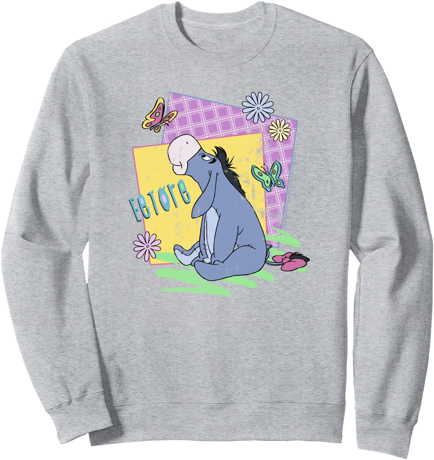 Disney Winnie The Pooh Eeyore Retro Butterflies Poster Sweatshirt