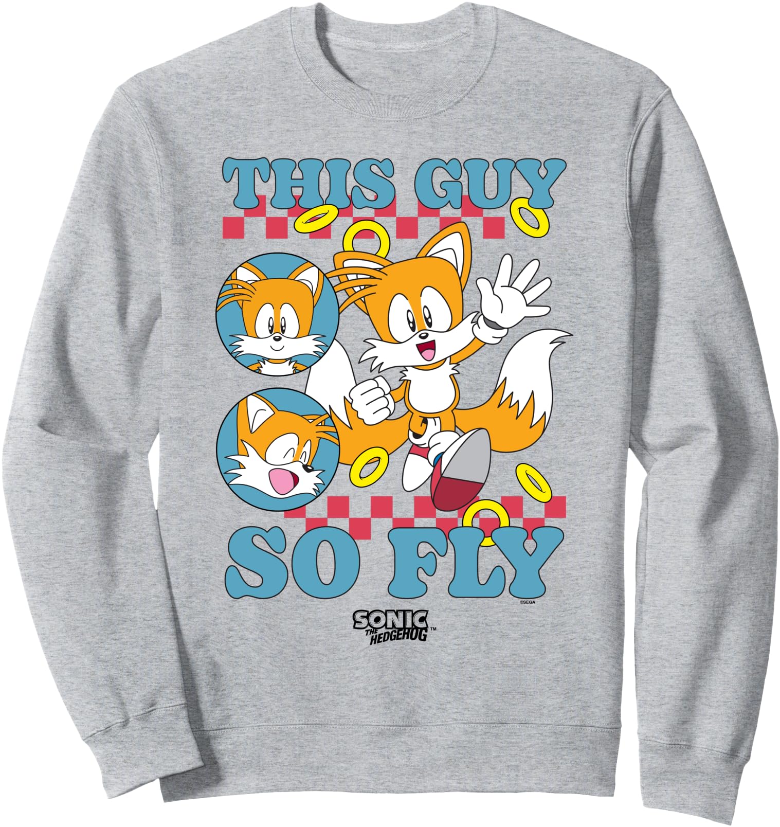 Sonic The Hedgehog This Guy So Fly Tails Vintage Logo Sweatshirt