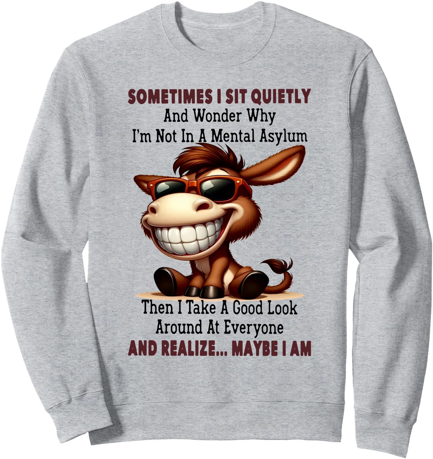 Sometimes I Sit Quietly And Wonder Why I'm Not In A Mental Sweatshirt