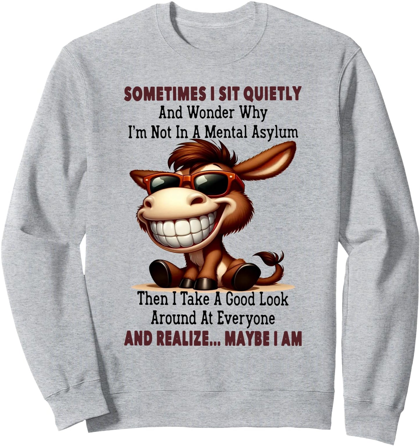 Sometimes I Sit Quietly And Wonder Why I'm Not In A Mental Sweatshirt
