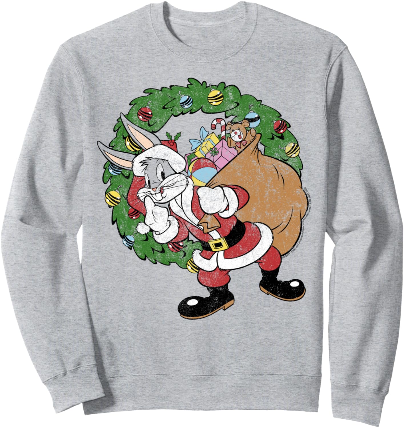 Looney Tunes Christmas Bugs Bunny Santa Claus Sweatshirt
