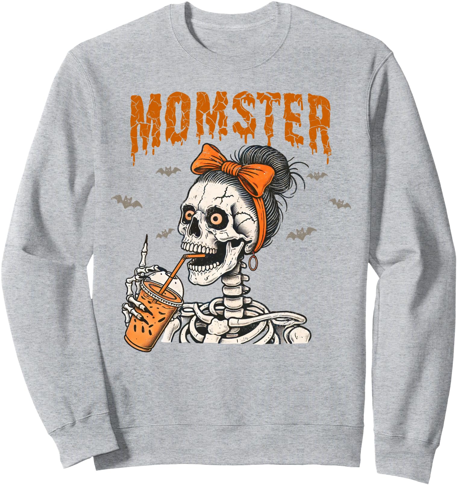 Momster Skeleton Mom Drinking Coffee Sweatshirt