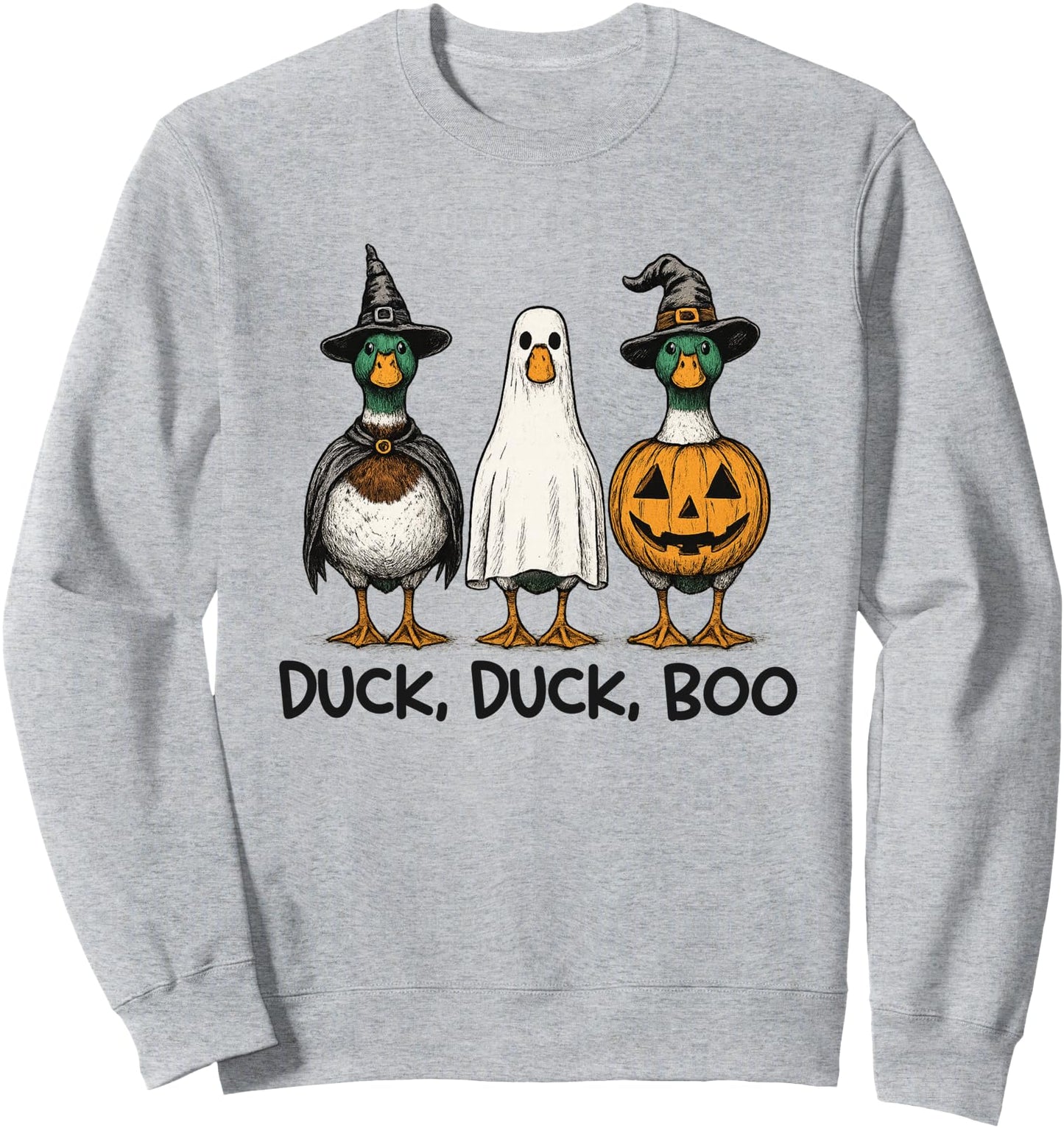 Duck Duck Boo Spooky Season Halloween Costume Duck Mallard Sweatshirt