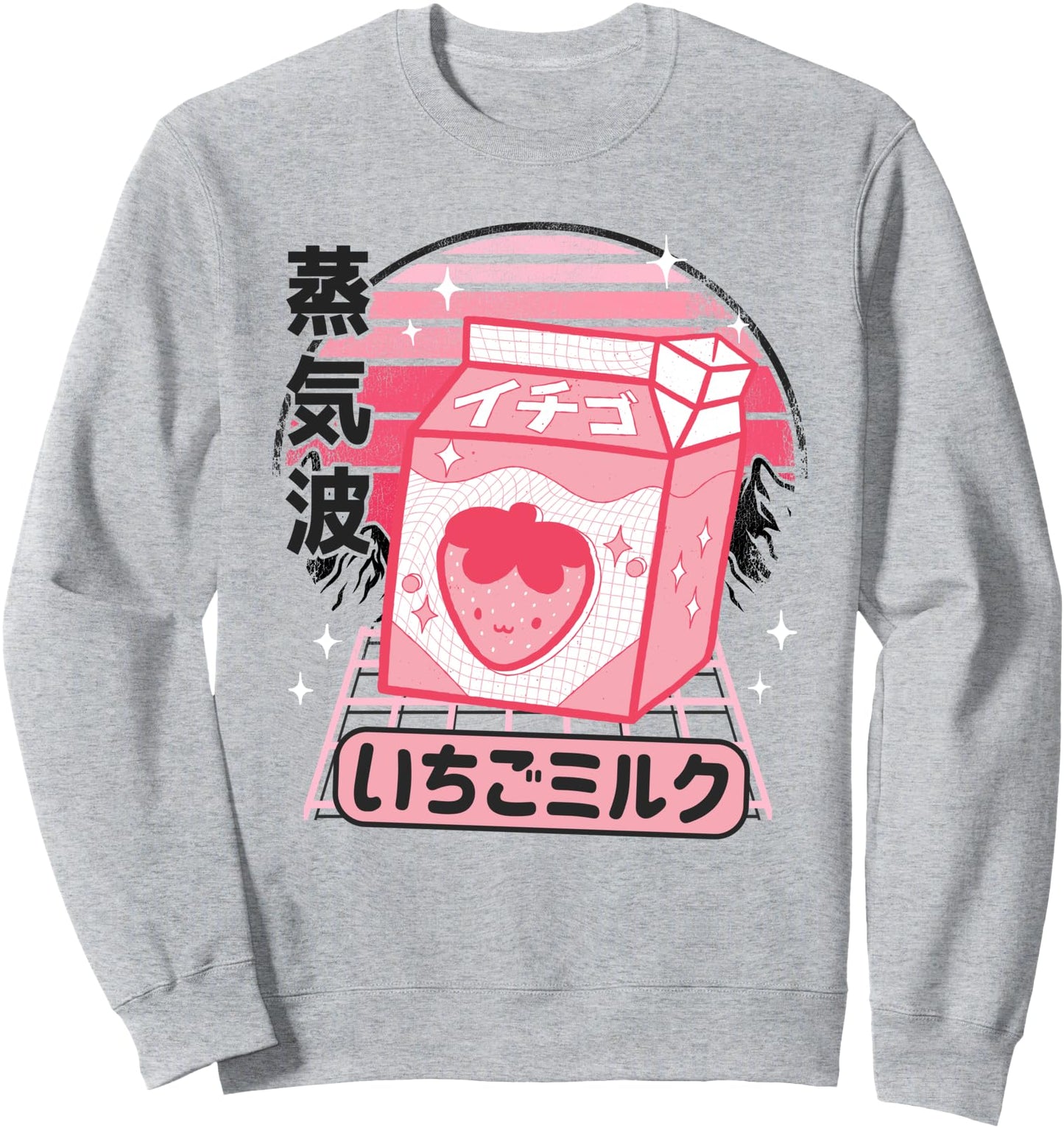 Otaku Pastel Goth Pink Retro Japanese Kawaii Strawberry Milk Sweatshirt