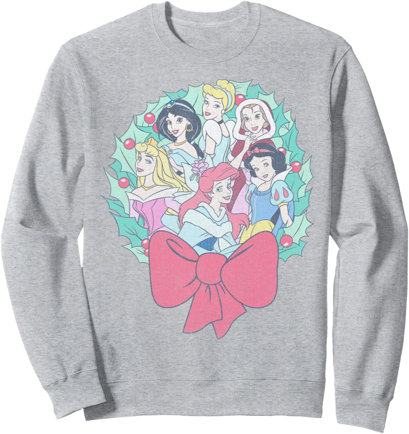 Disney Princess Christmas Group Shot Wreath Sweatshirt