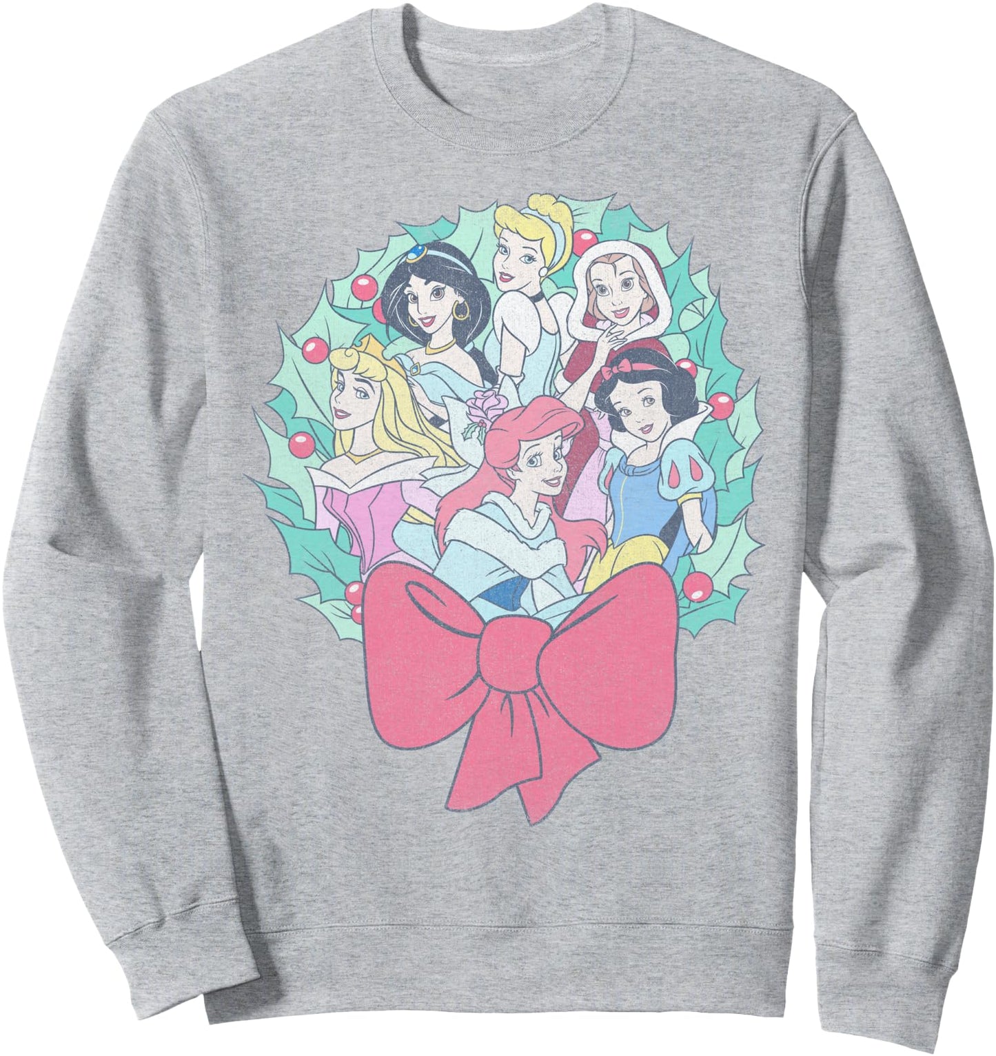 Disney Princess Christmas Group Shot Wreath Sweatshirt