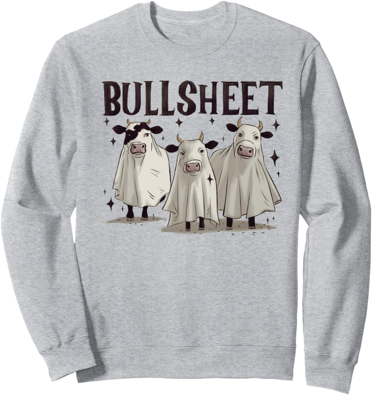 Funny Halloween Bullsheet Cow Ghost Costume Bull Sheet Sweatshirt