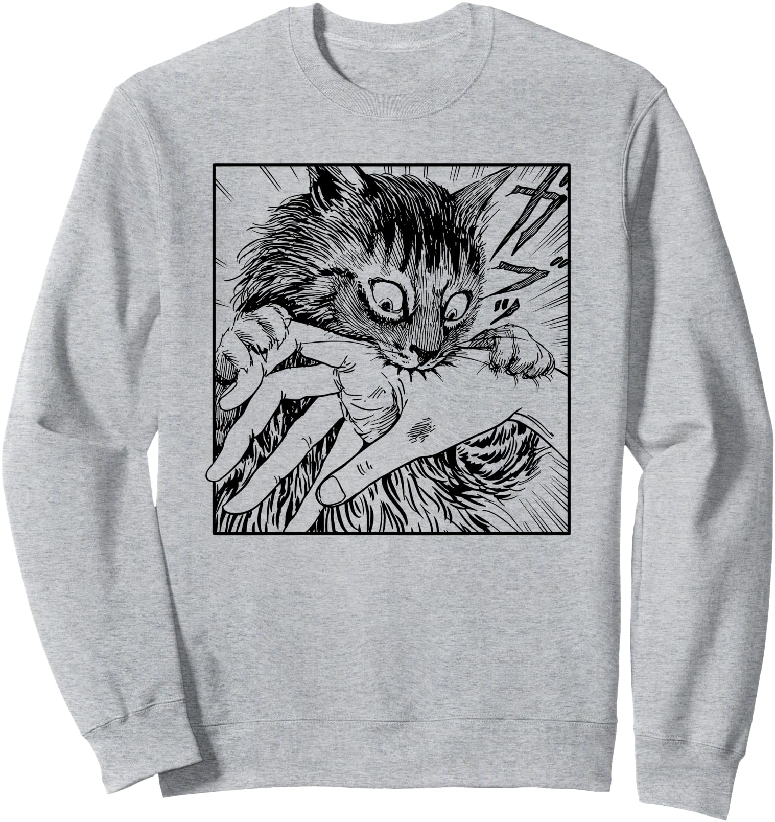cat bite anime Sweatshirt