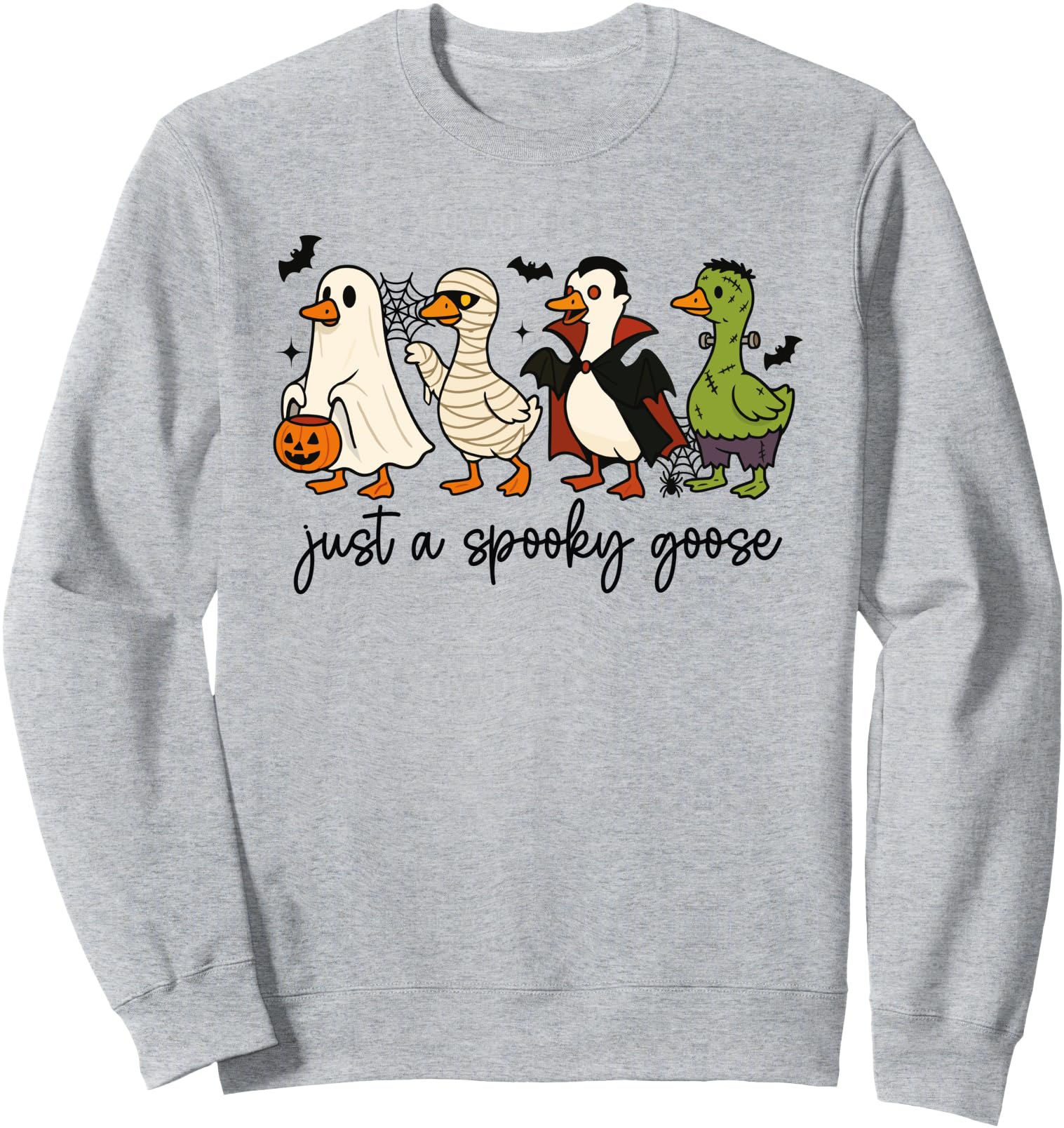 Just a Spooky Goose Halloween Cute Horror Spooky Goose Sweatshirt
