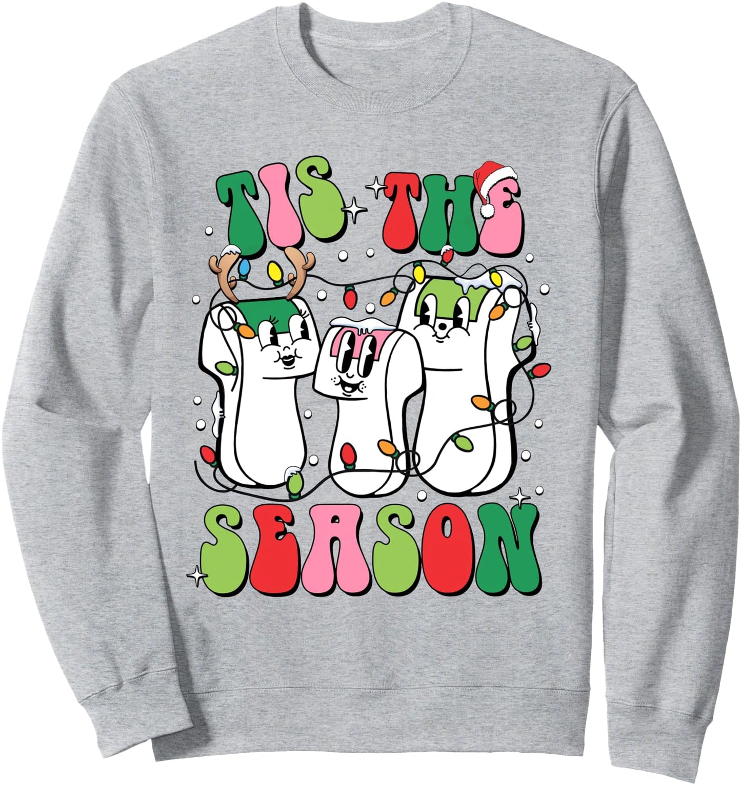 Merry Xmas Sonographer Retro Christmas Ultrasound Tech Sweatshirt