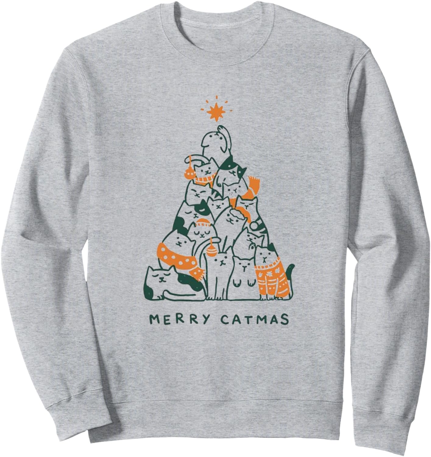 Merry Catmas Funny Cats Christmas Tree Xmas Gift Sweatshirt