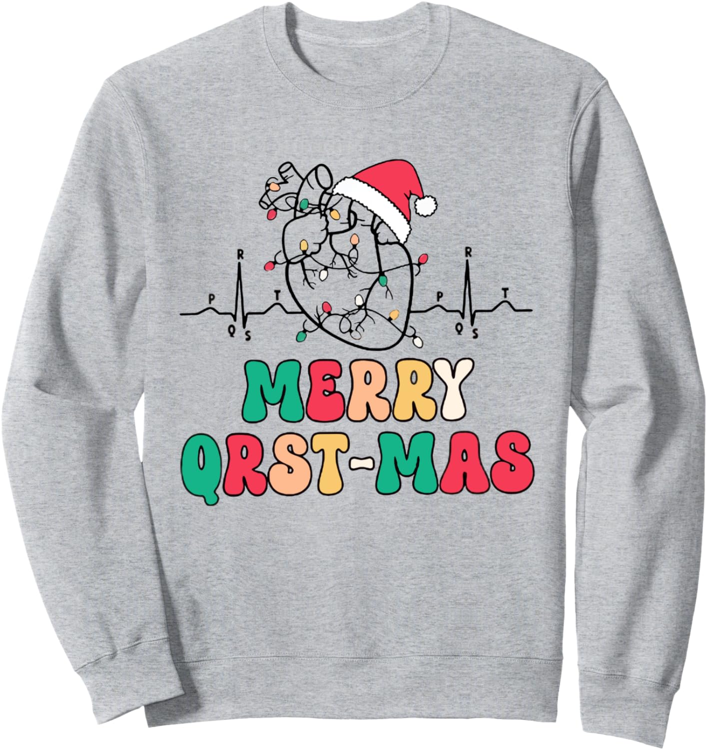 Cardiology Nurse Christmas ECG Heart Anatomy Tachy Cvicu Icu Sweatshirt