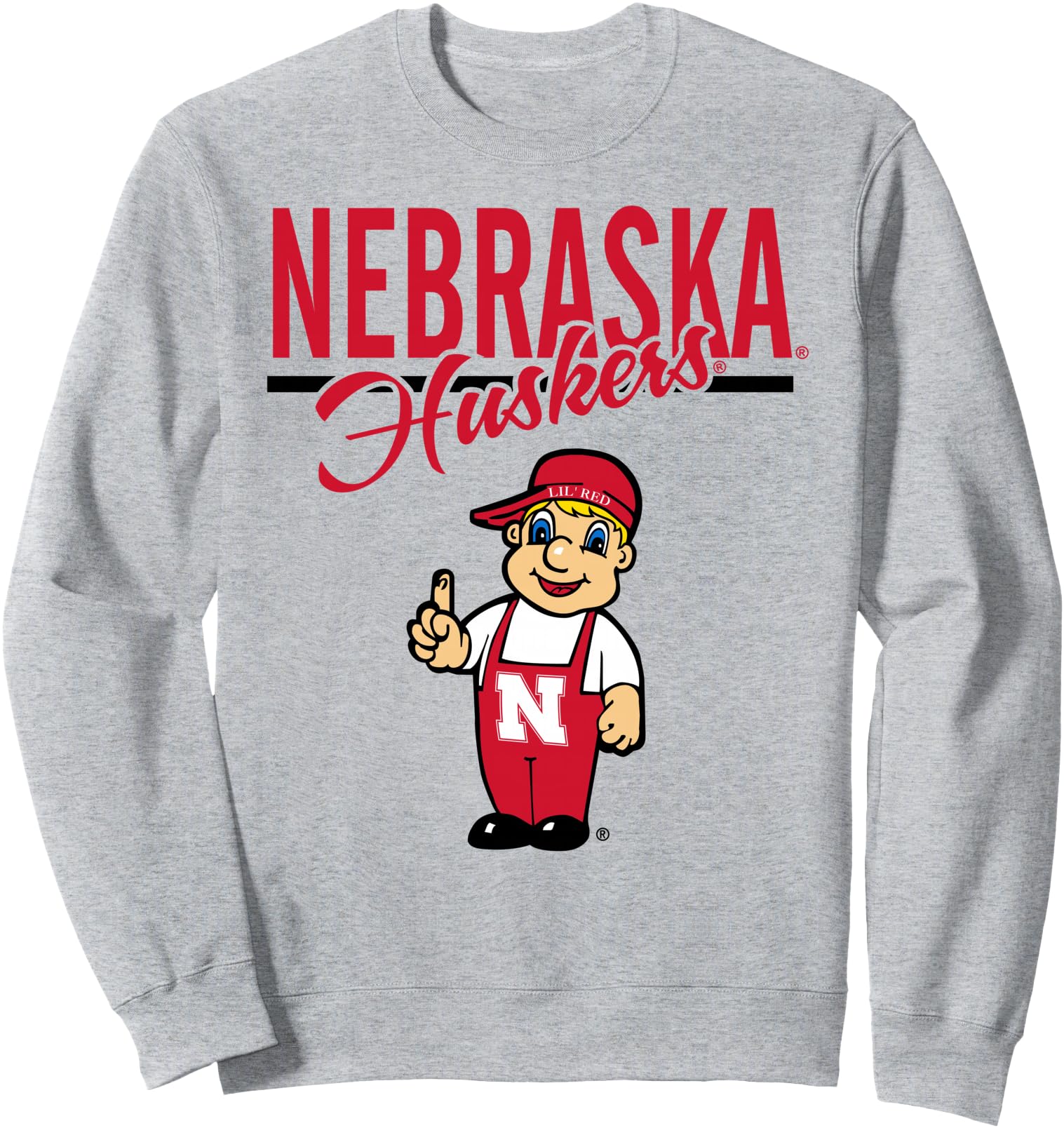 Nebraska Cornhuskers 'Lil Red Gray Officially Licensed Sweatshirt