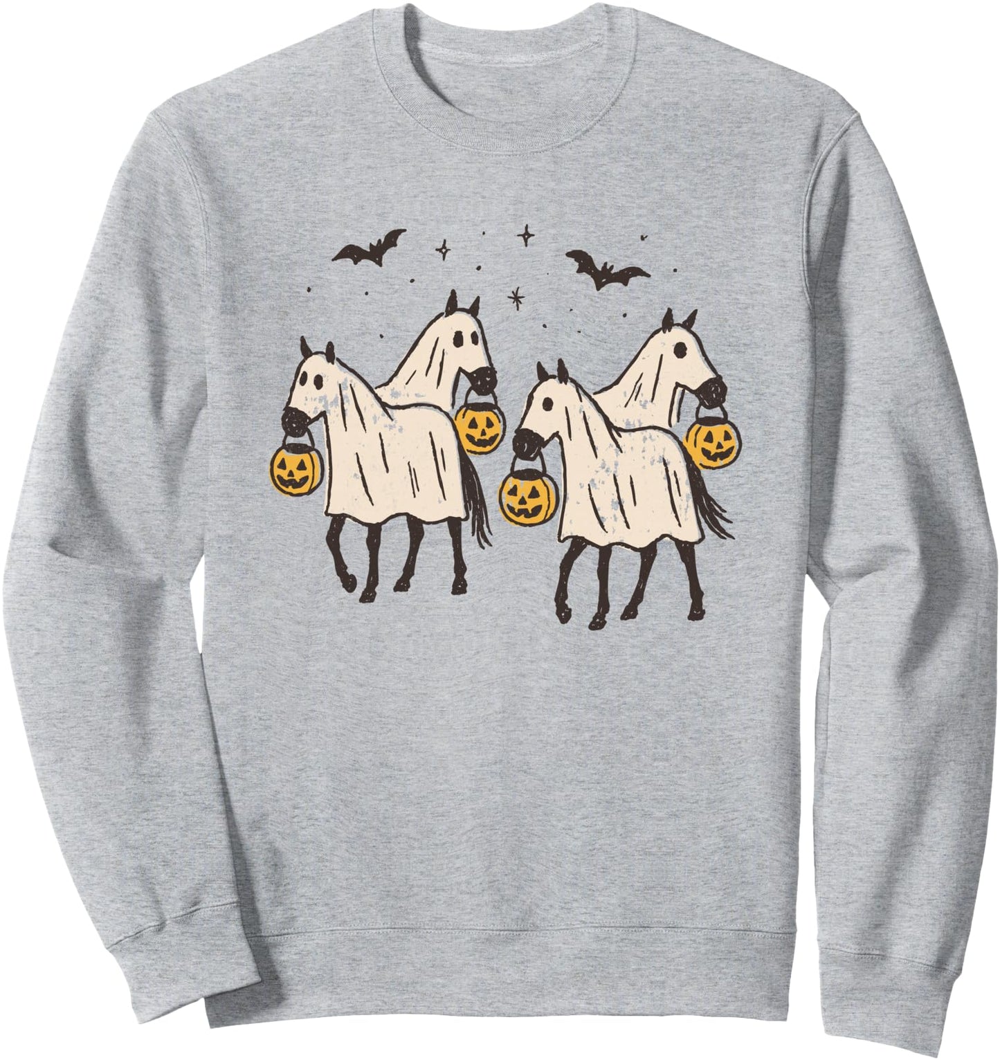 Cute Ghost Horses Halloween Trick or Treat T-Shirt Sweatshirt