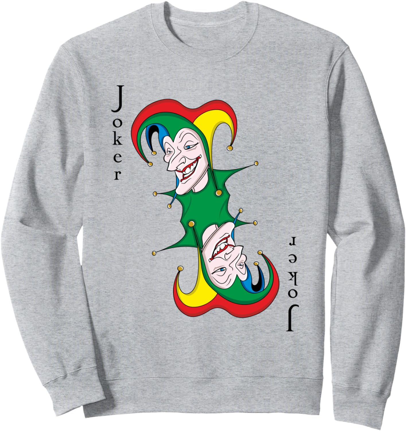 Joker Costume Halloween Playing Card Game Sweatshirt
