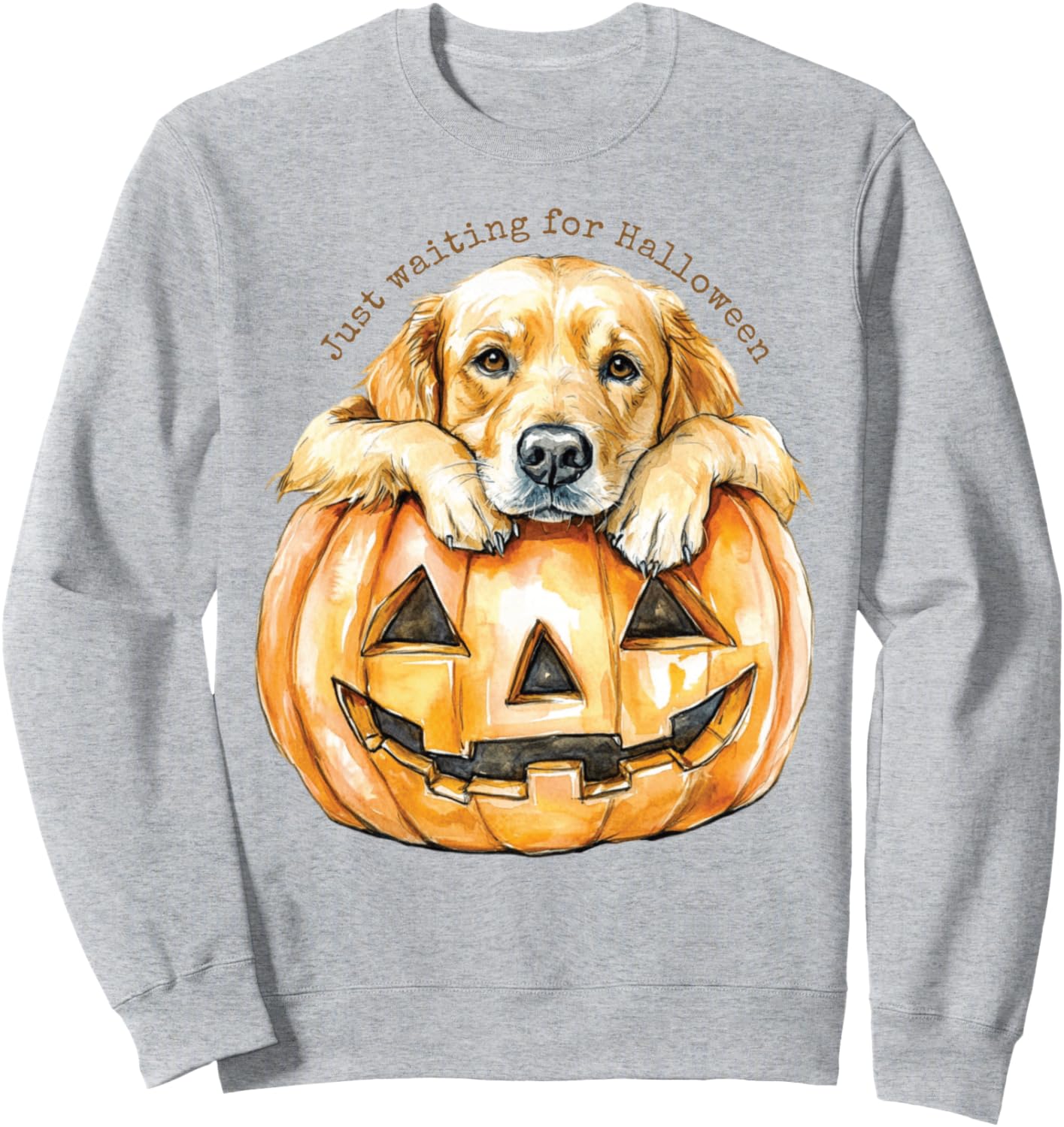 Golden Retriever Just Waiting For Halloween Sweatshirt