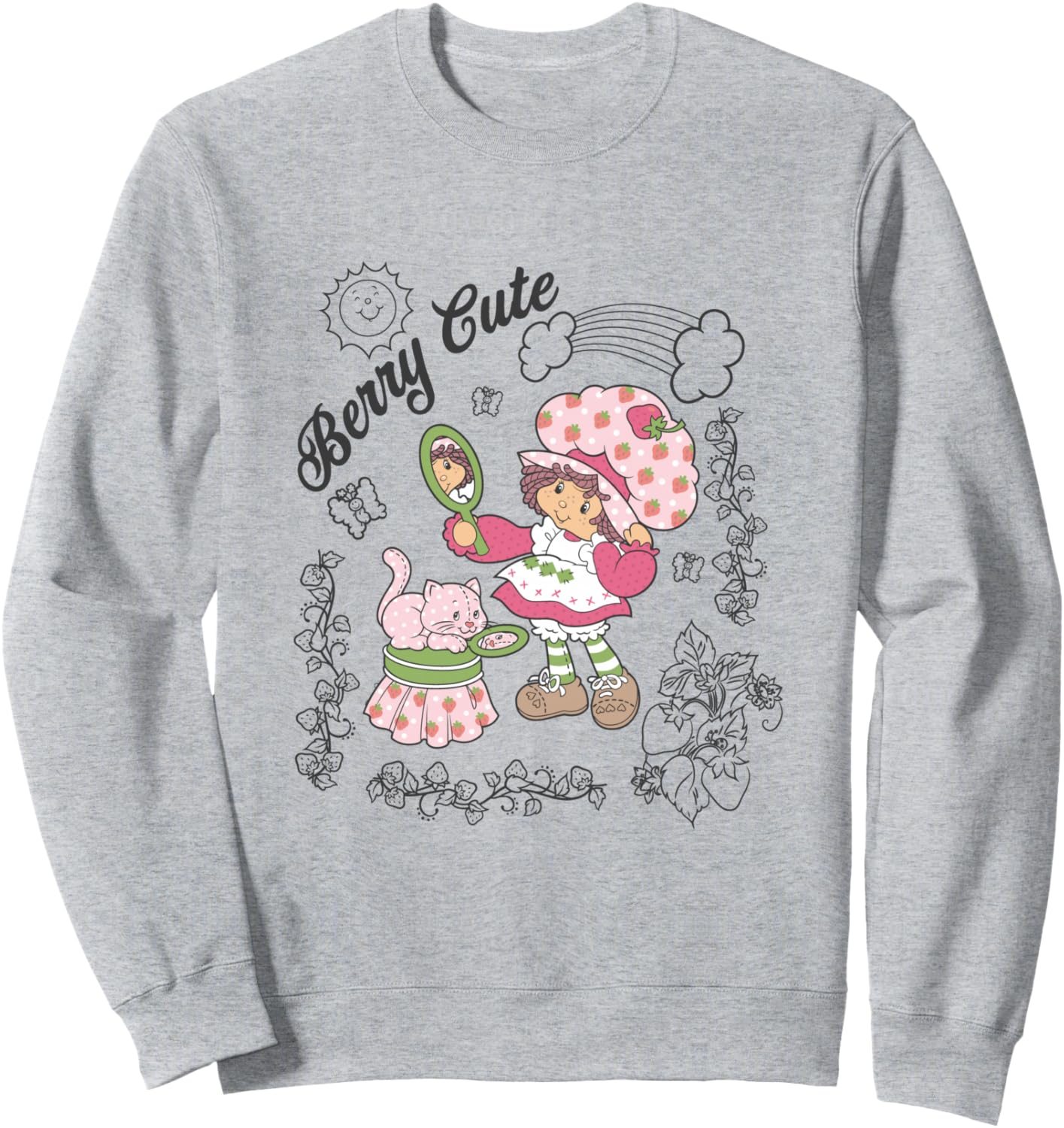 Strawberry Shortcake & Kitty Custard Berry Cute Sweatshirt