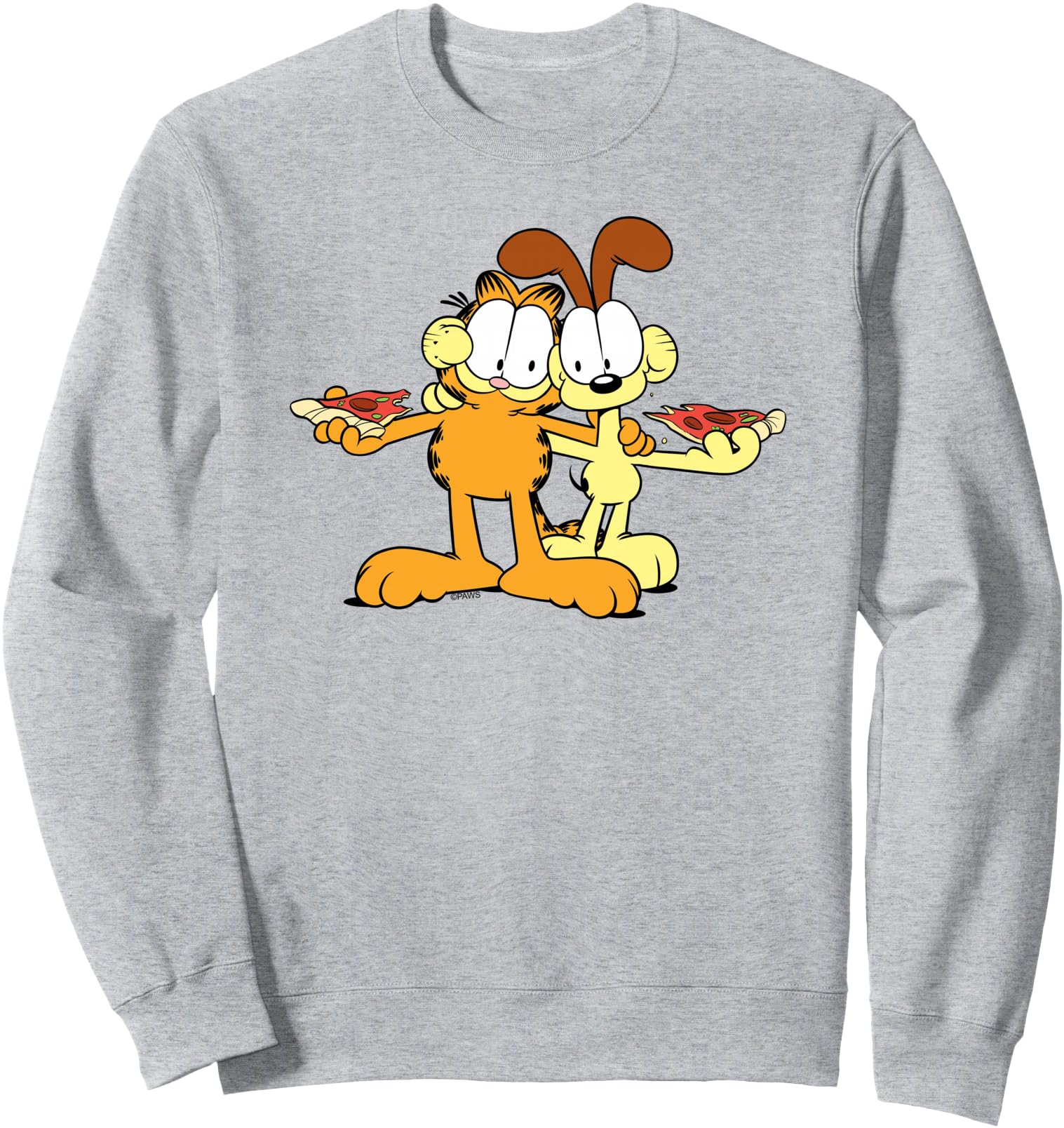 Garfield & Odie Happy Pizza Hug Cartoon Cat Sweatshirt