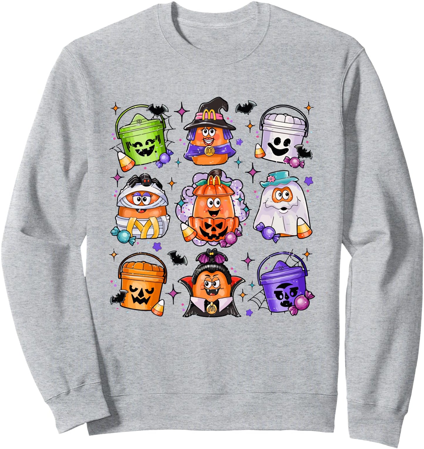Vintage Funny Halloween Pumpkin Spooky Nuggets Chicken Cute Sweatshirt