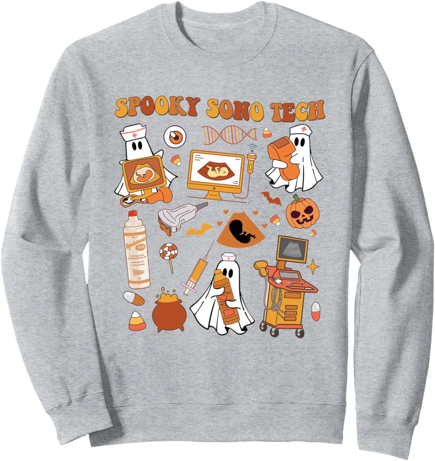 Sonographer Halloween Spooky Sono Tech Ultrasound Tech Sweatshirt