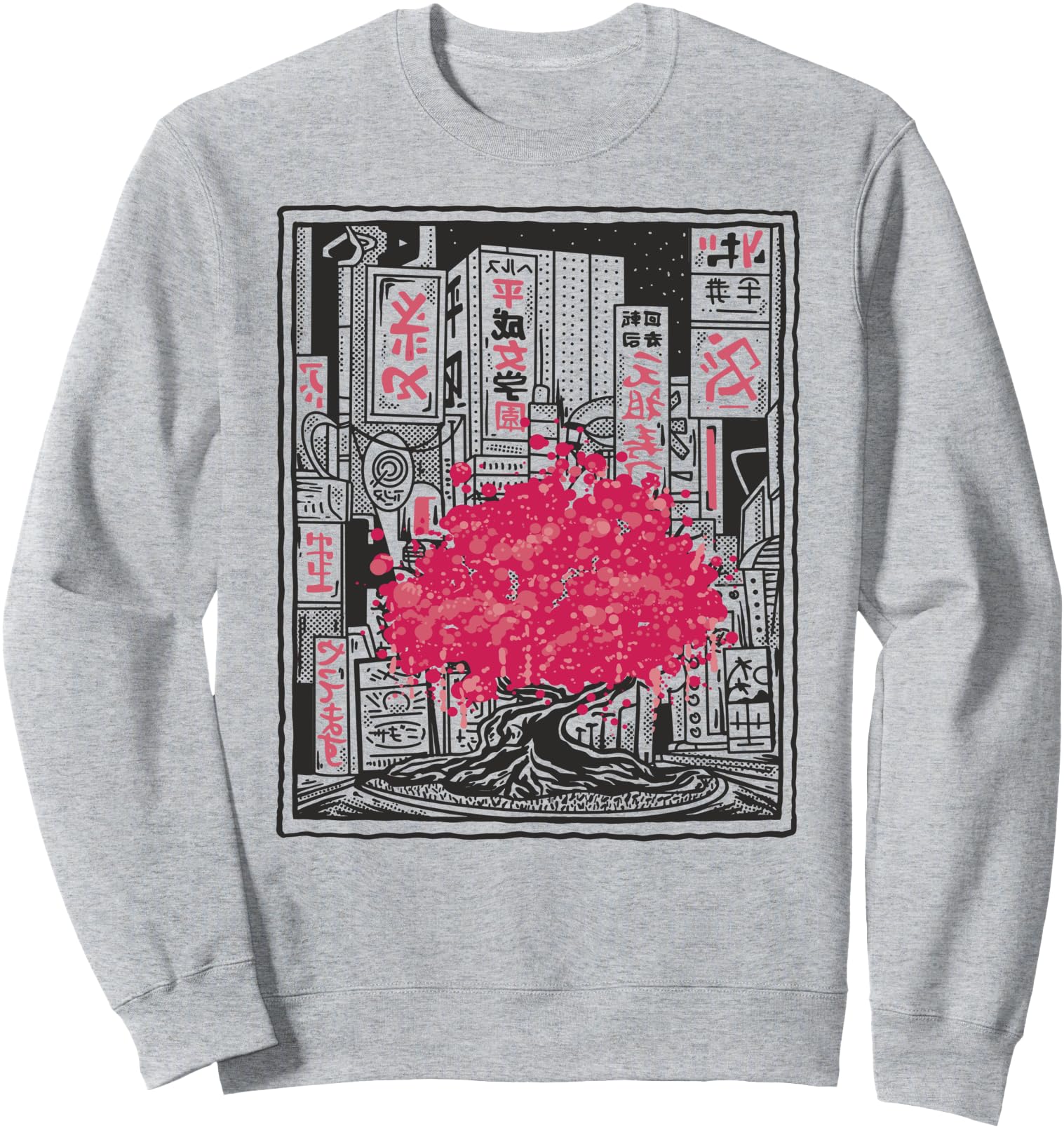 Japanese Sakura Tree City Sweatshirt