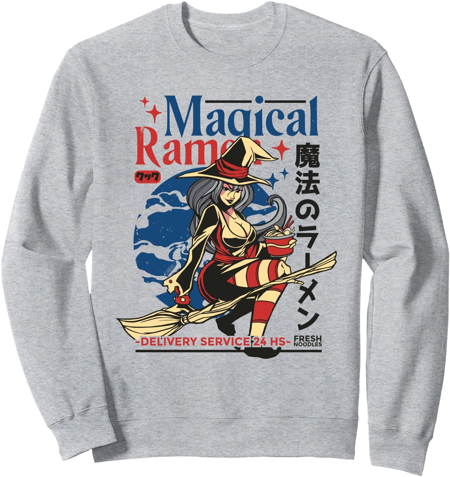Halloween Japanese Anime Ramen Witch Sweatshirt