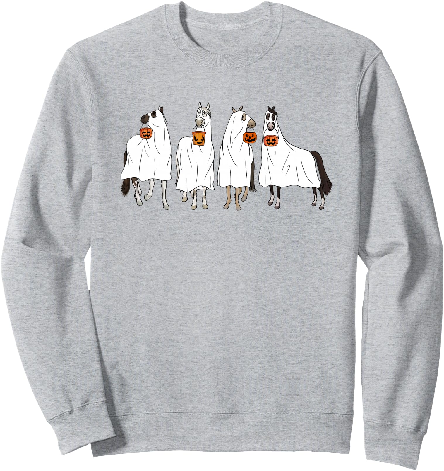Halloween Horse Ghost Cowboy Halloween Western Mens Womens Sweatshirt