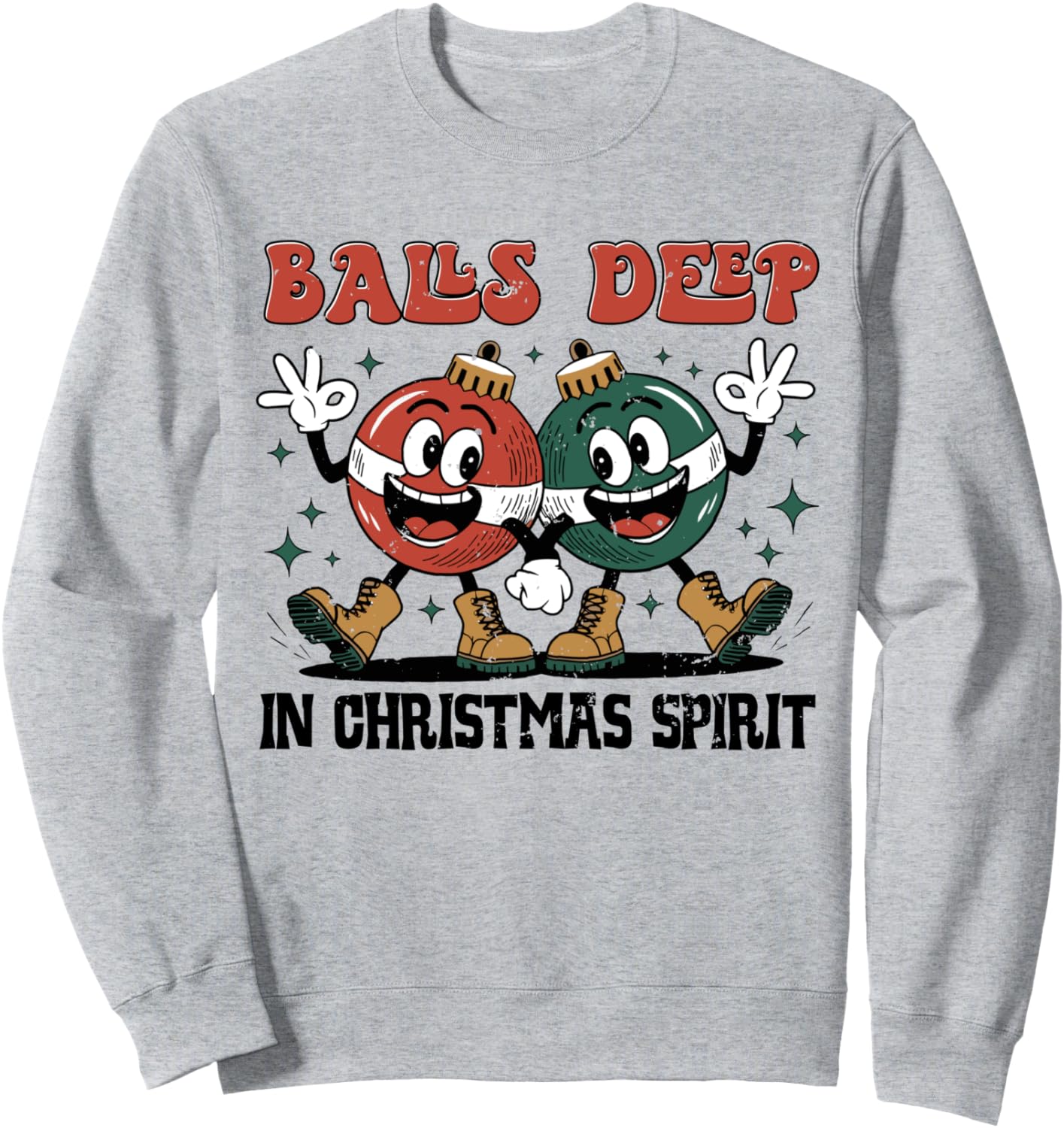 Ball Deep In Christmas Spirit Funny Sweatshirt